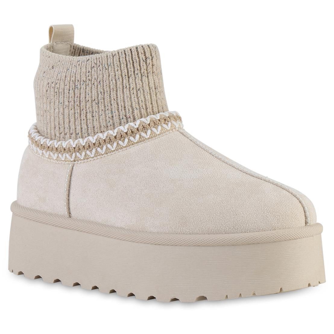 VAN HILL 841864 Winterstiefelette Damen Warm Gefüttert Winter Boots Bequem günstig online kaufen