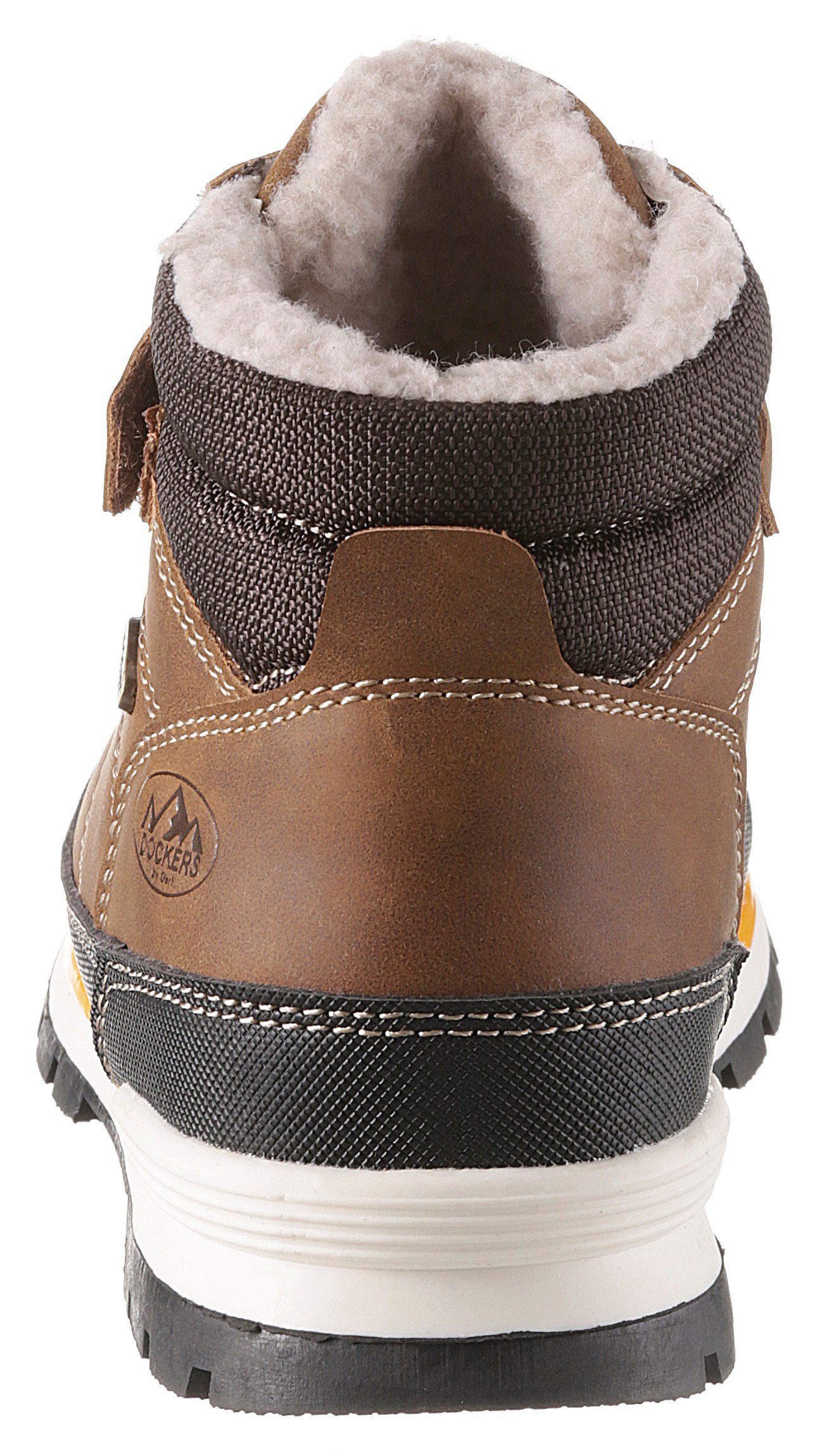 Dockers by Klettverschluss Winterboots Braun Gerli mit Gummizug und