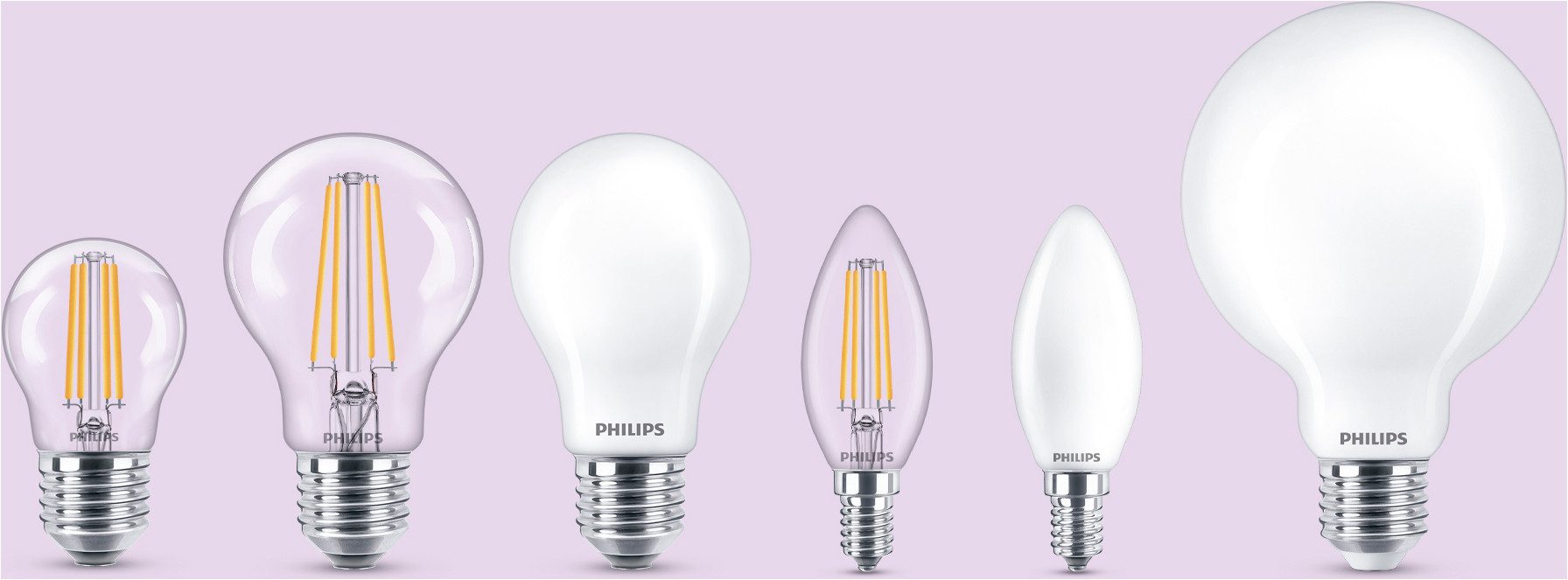 Philips LED-Leuchtmittel Lampe, 3er-Pack, 40W, Kerzenform, E14, 3 St., Warmweiß, Lange Lebensdauer, Warmweißes Licht, Klar