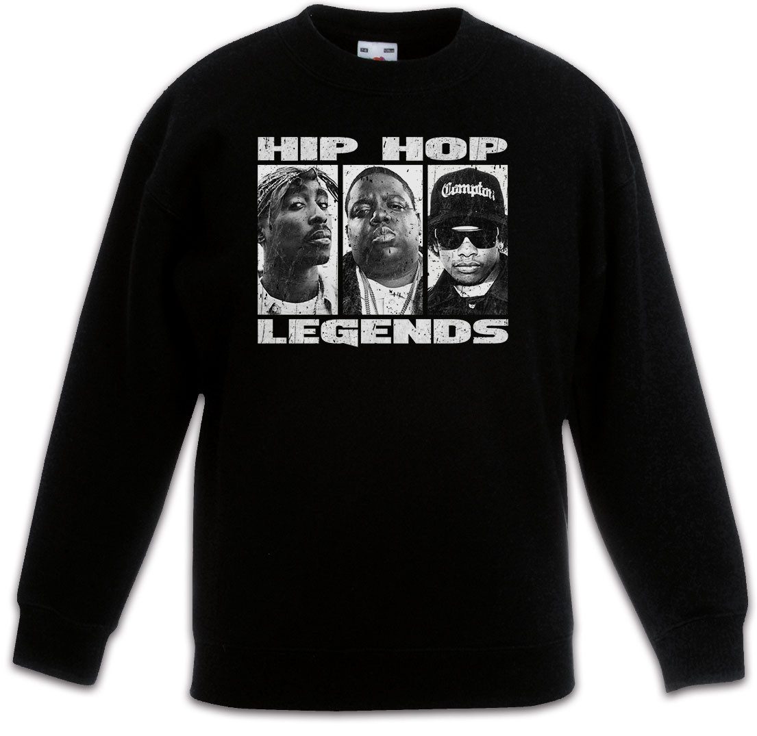 Urban Backwoods Sweatshirt Hip Hop Legends Kinderpullover Rap Gangster Legenden Heroes Rapper (1-tlg) Producer Produzent Musik Music