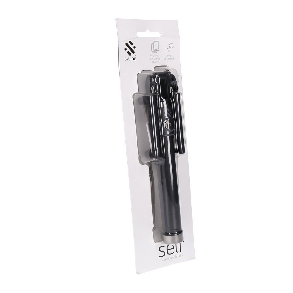 swipe Swipe Wireless Selfie Stick mit bis zu 80cm Reichweite in schwarz Handstativ