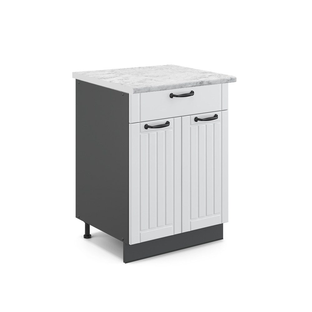Vicco Unterschrank Fame-Line, Weiß Landhaus/Anthrazit, 60 günstig online kaufen