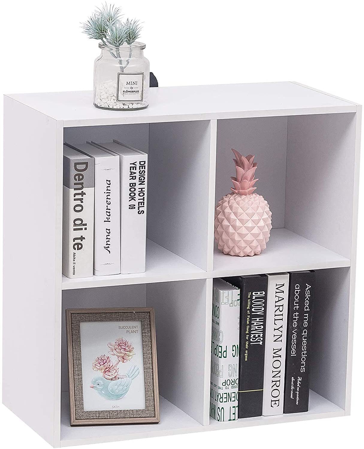 Woltu Bücherregal, 1-tlg., Bücherschrank Würfelregal 4 Fächer aus MDF  60x30x60cm Weiß online kaufen | OTTO