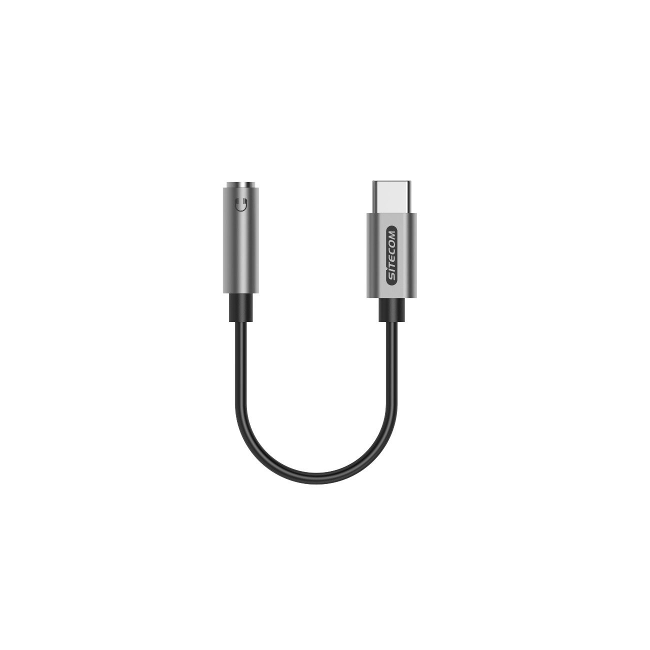 Sitecom Klinkenstecker AD-1019, (Einzelartikel, Einzeladapter), 3,5 mm Audioadapter USB-C, 16bit/48 kHz, Plug & Play, 5 cm