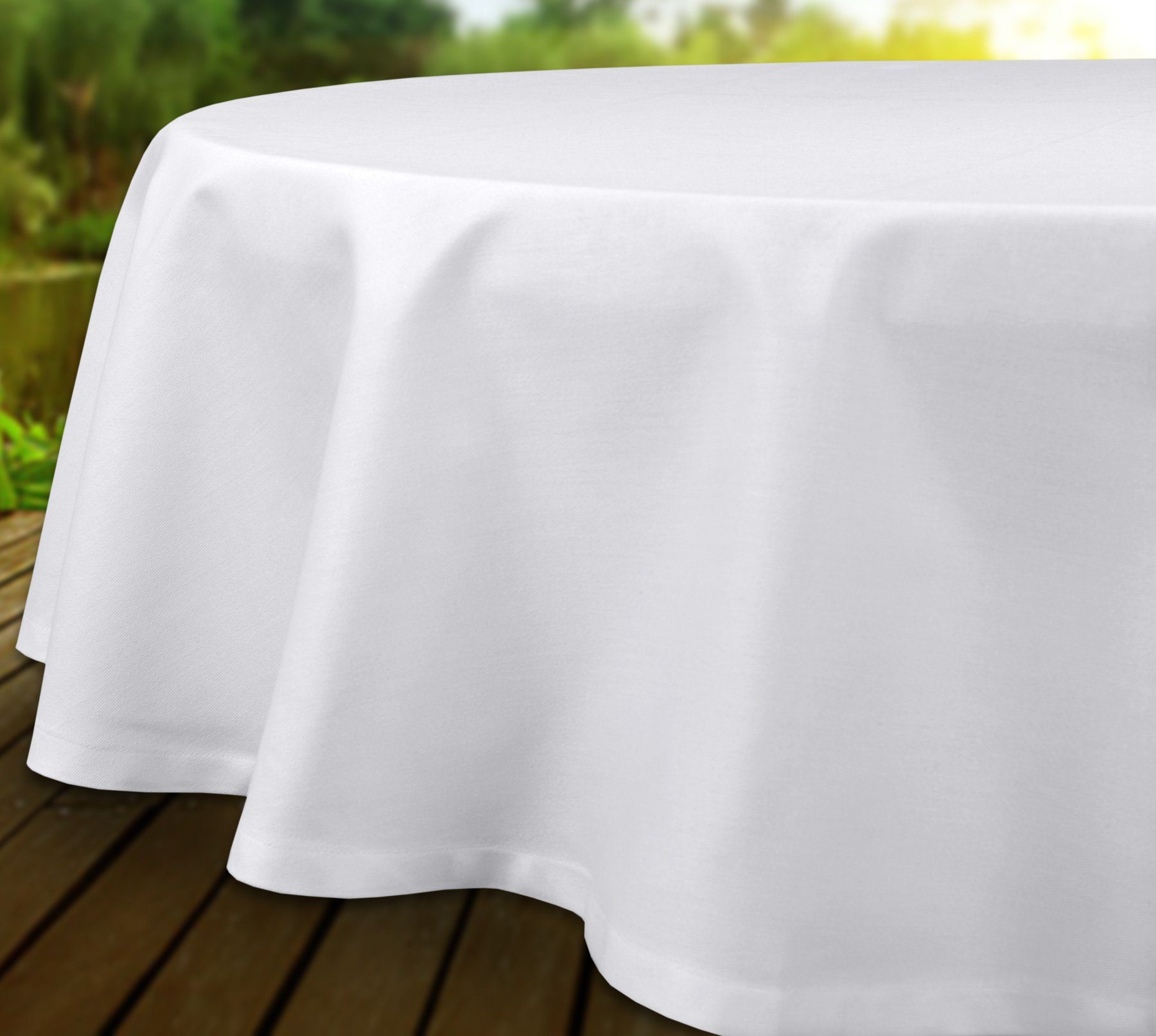 2x Tafeltuch Tischdecke  Tablecloth Baumwolle 130x170 cm   weiß glatt   NEU 