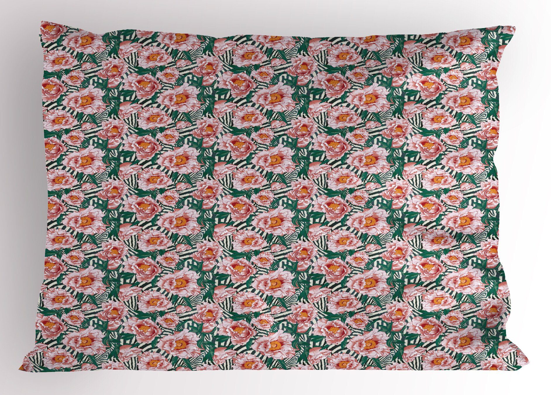 Queen Detaillierte Size Blumen (1 Budding Gedruckter Kissenbezüge Blumen Stück), Abakuhaus Dekorativer Kopfkissenbezug,