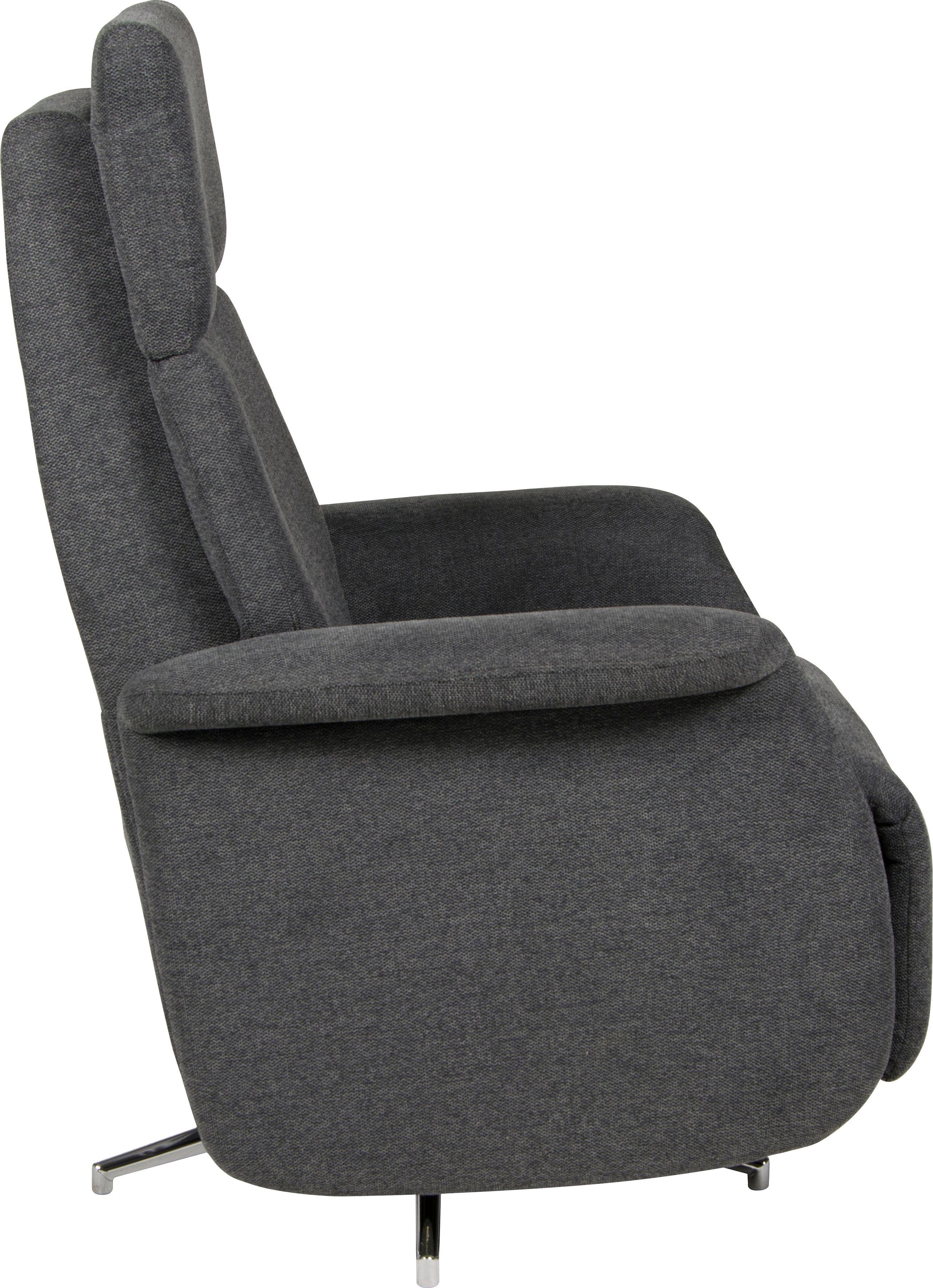 Duo Collection TV-Sessel Thompson mit und Stahlwellenunterfederung, Einstellung mit Taschenfederkern Grad 360 drehbar Relaxfunktion, stufenloser der Rückenlehne