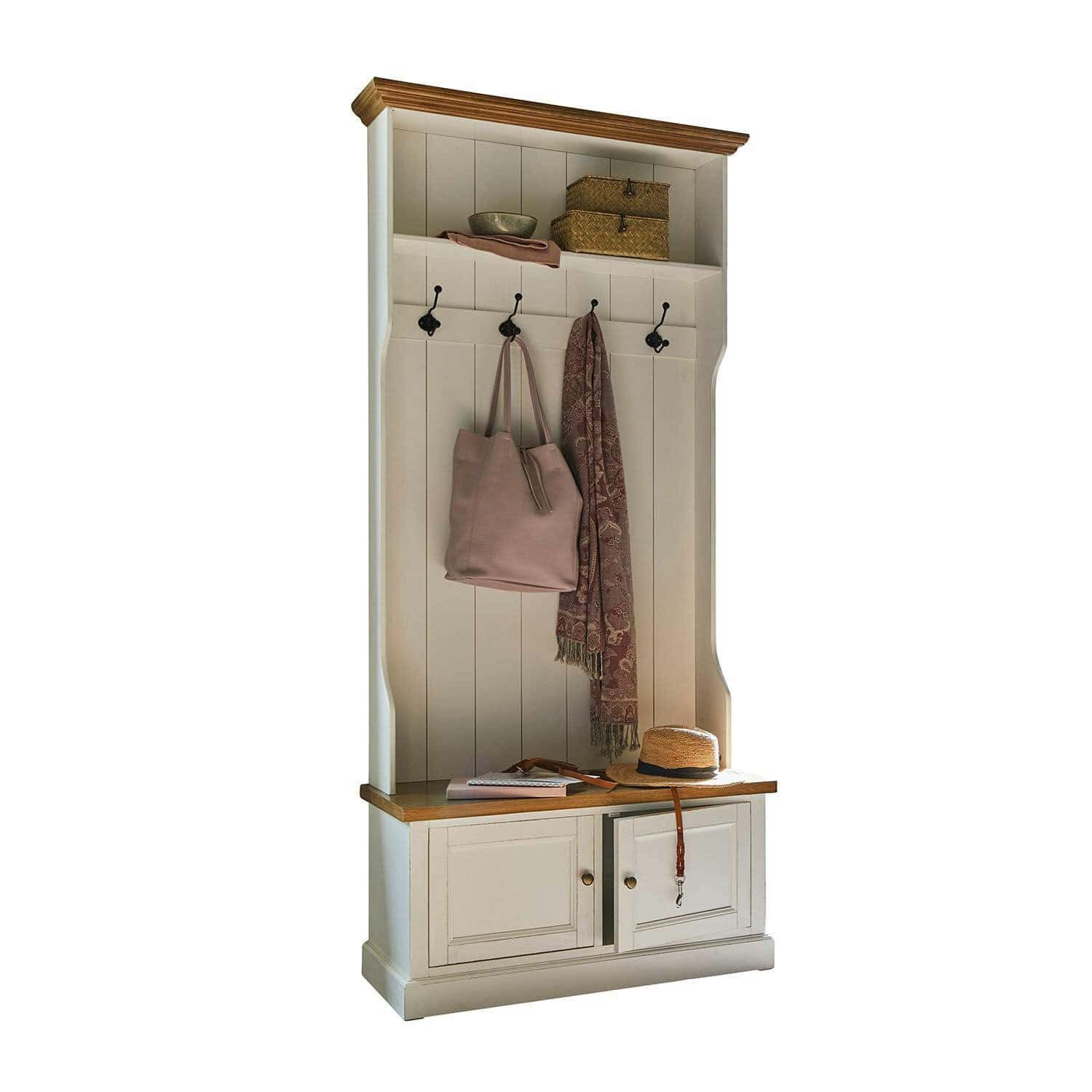Mirabeau Kleiderständer Garderobe Colchester antikweiß/braun