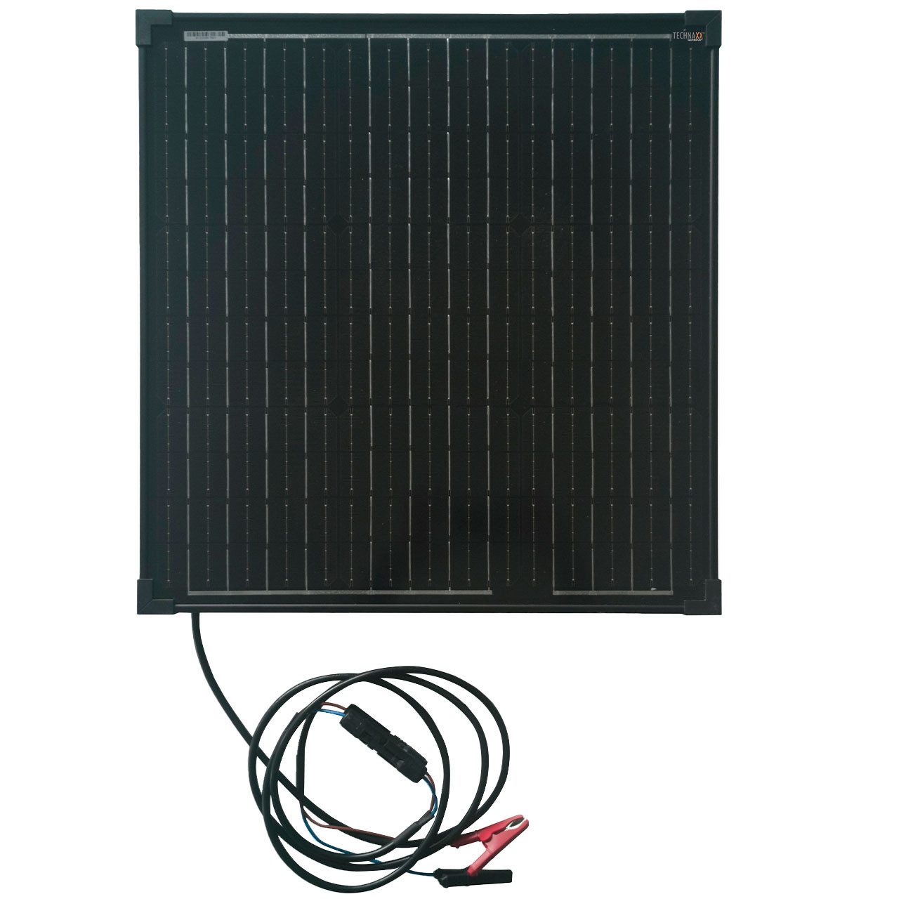 Technaxx Solarmodul 50W Solarpanel-Set, 10A PWM Laderegler, Monokristallin, USB, Camping, 50 W, Monokristallines 50W Solarset mit 10A PWM-Laderegler & USB-Ausgängen