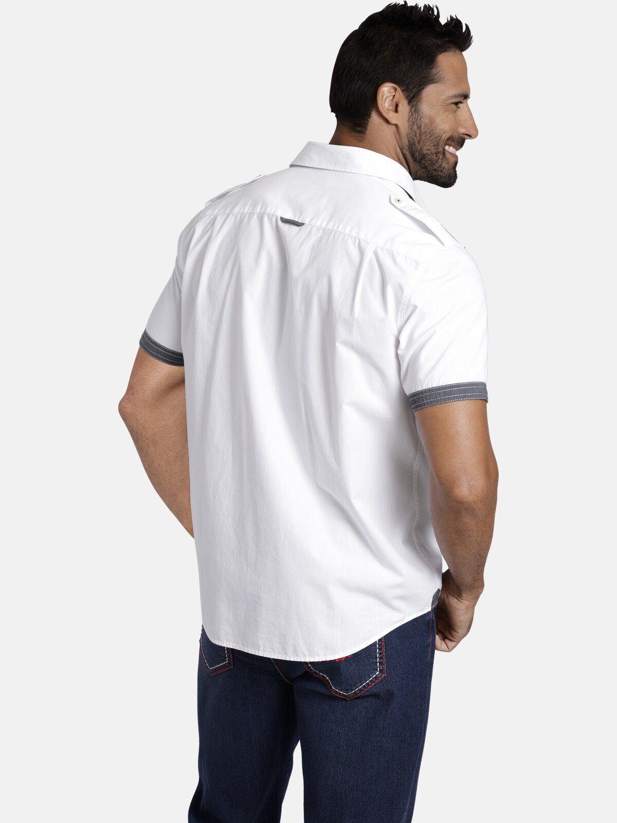 Jan Vanderstorm Kurzarmhemd SKIRNIR martimer Look, günstig online kaufen