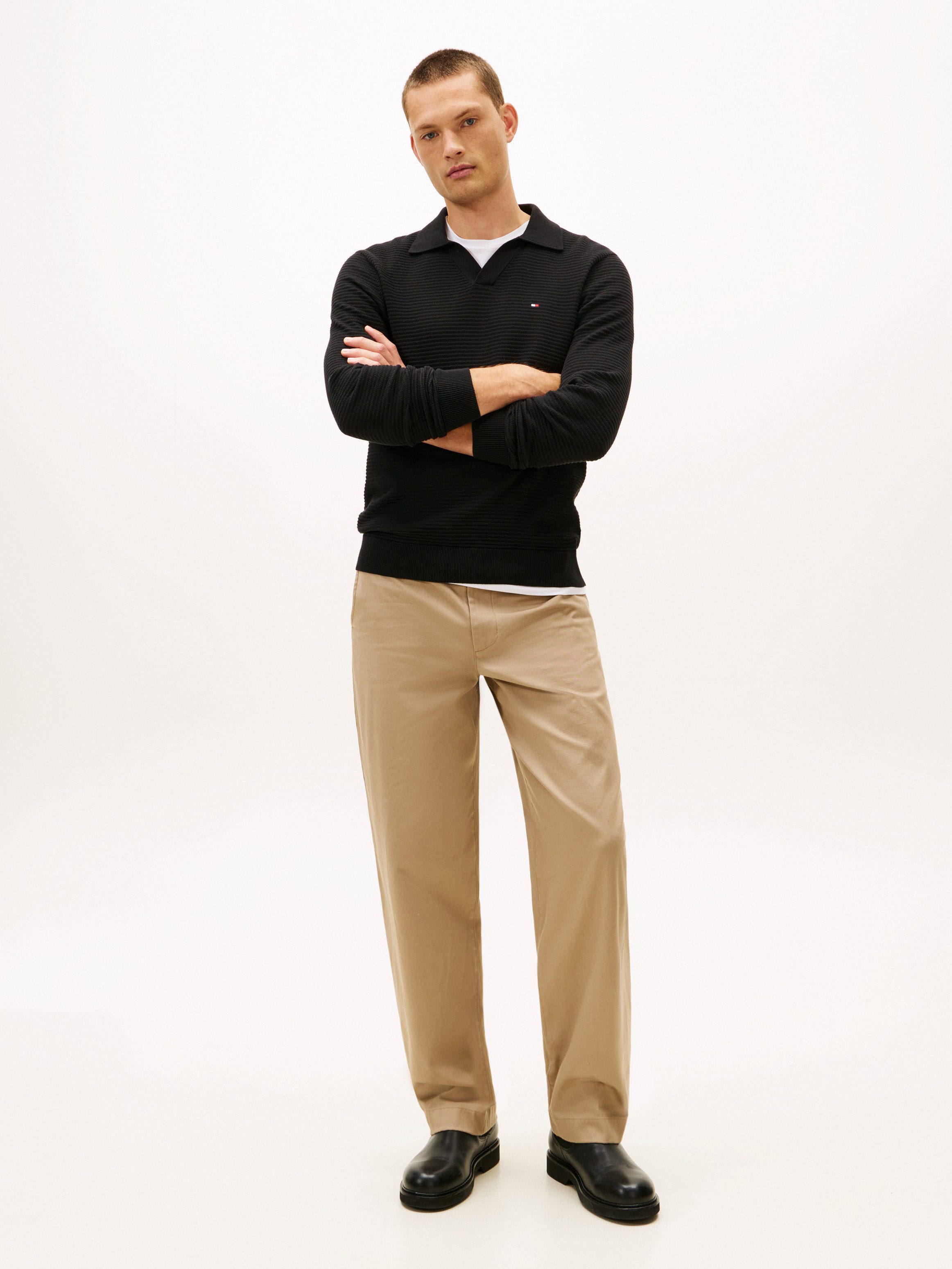 Tommy Hilfiger Polokragenpullover SEASONAL STRUCTURE mit Struktur, Polokragen, regular fit