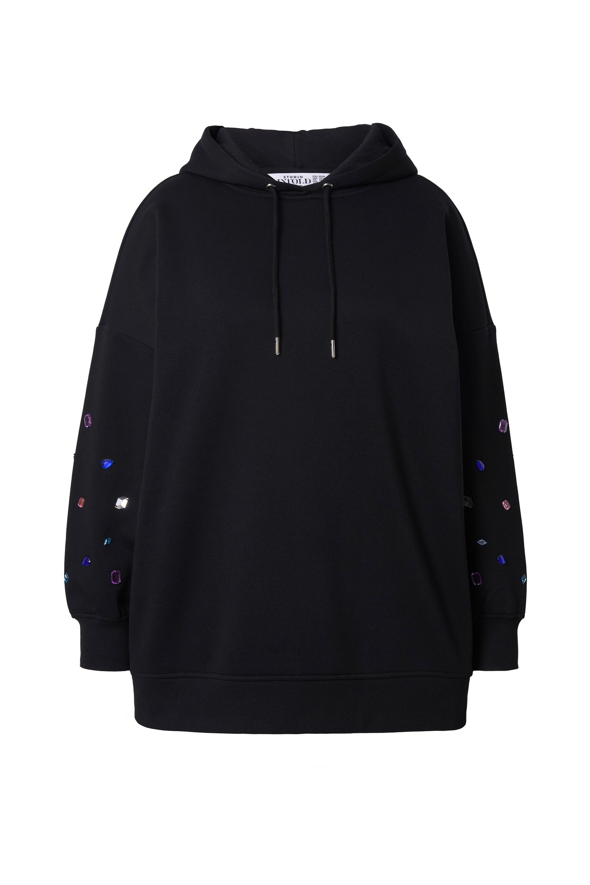 Studio Untold Sweatshirt Hoodie extra oversized Kapuze Ziersteinchen günstig online kaufen