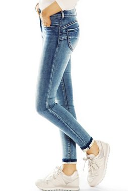 be styled High-waist-Jeans High Waist Röhrenjeans Skinny enge Stretch Hose - Damen - j21g-2 mit Stretch-Anteil, 5-Pocket-Style, High Waist