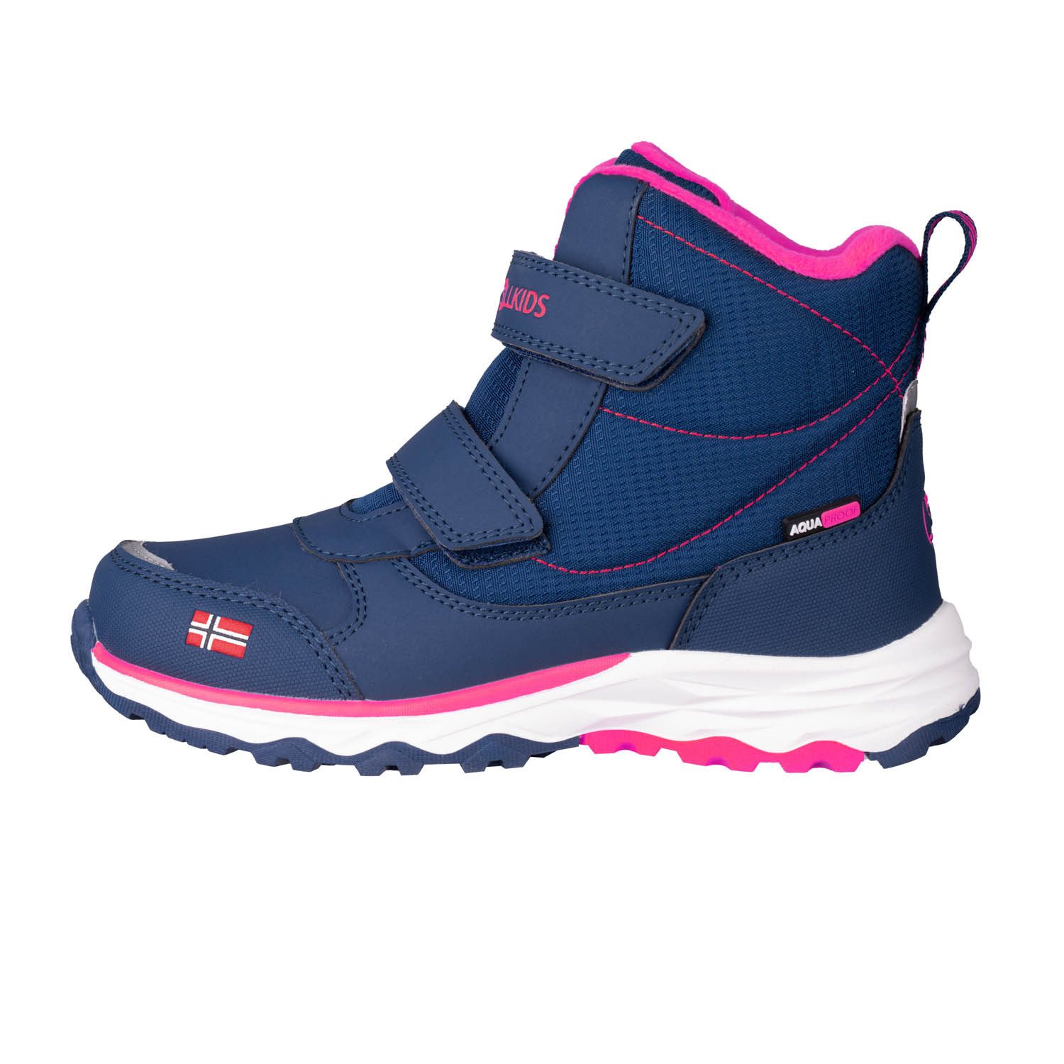 TROLLKIDS KIDS HAFJELL WINTER BOOTS Winterstiefel wasserdicht, Klettverschluss, reflektierende Details