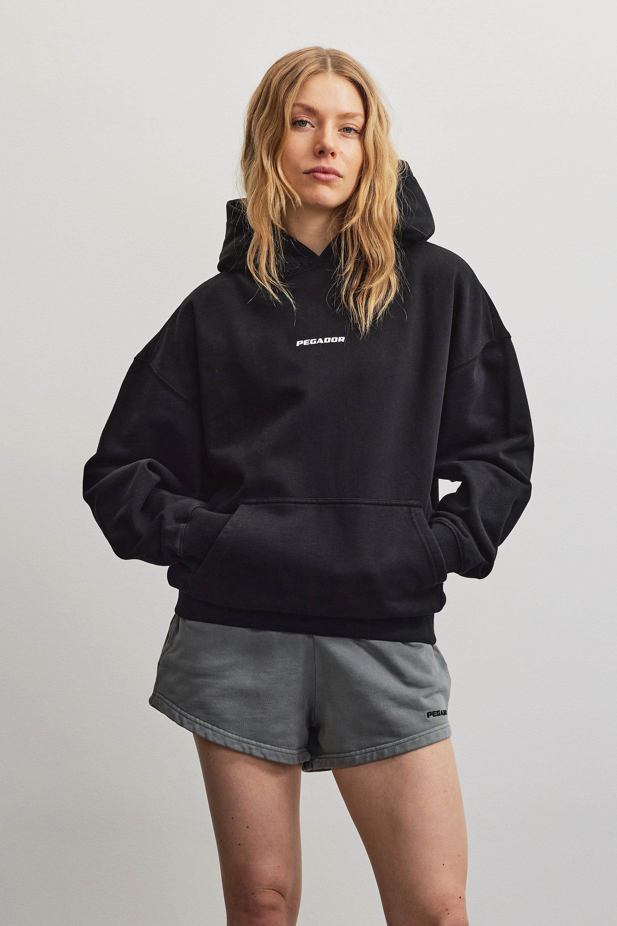 PEGADOR Kapuzensweatshirt ATNA LOGO OVERSIZED HOODIE Baumwollmischung, oversize