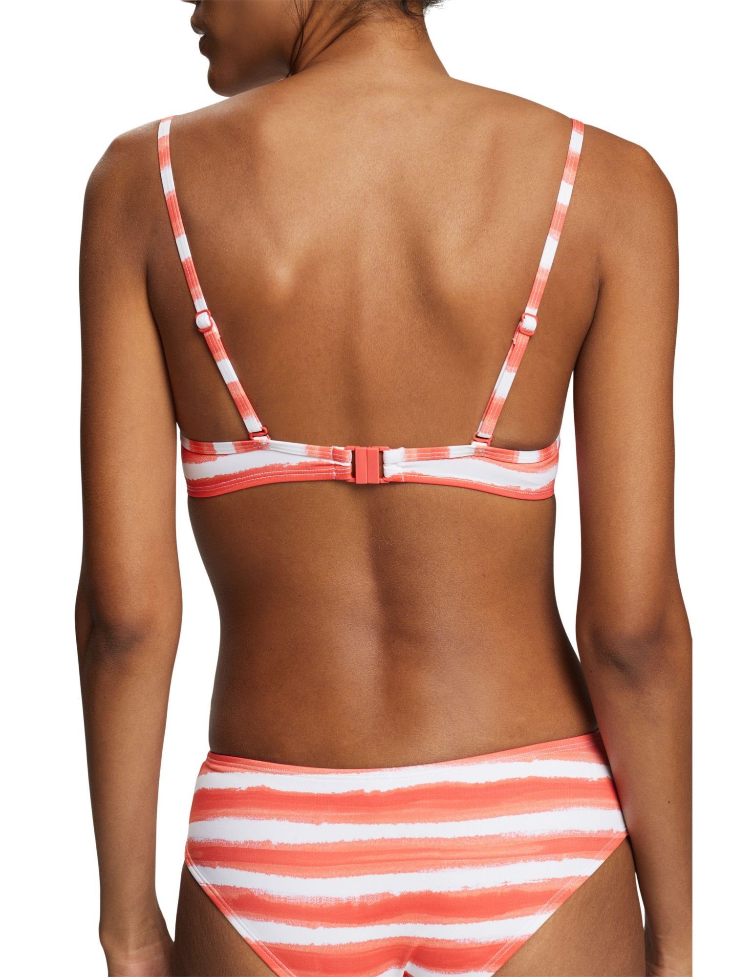 Wäsche/Bademode Bikinis Esprit Bügel-Bikini-Top Wattiertes Bikini-Top mit Streifenmuster