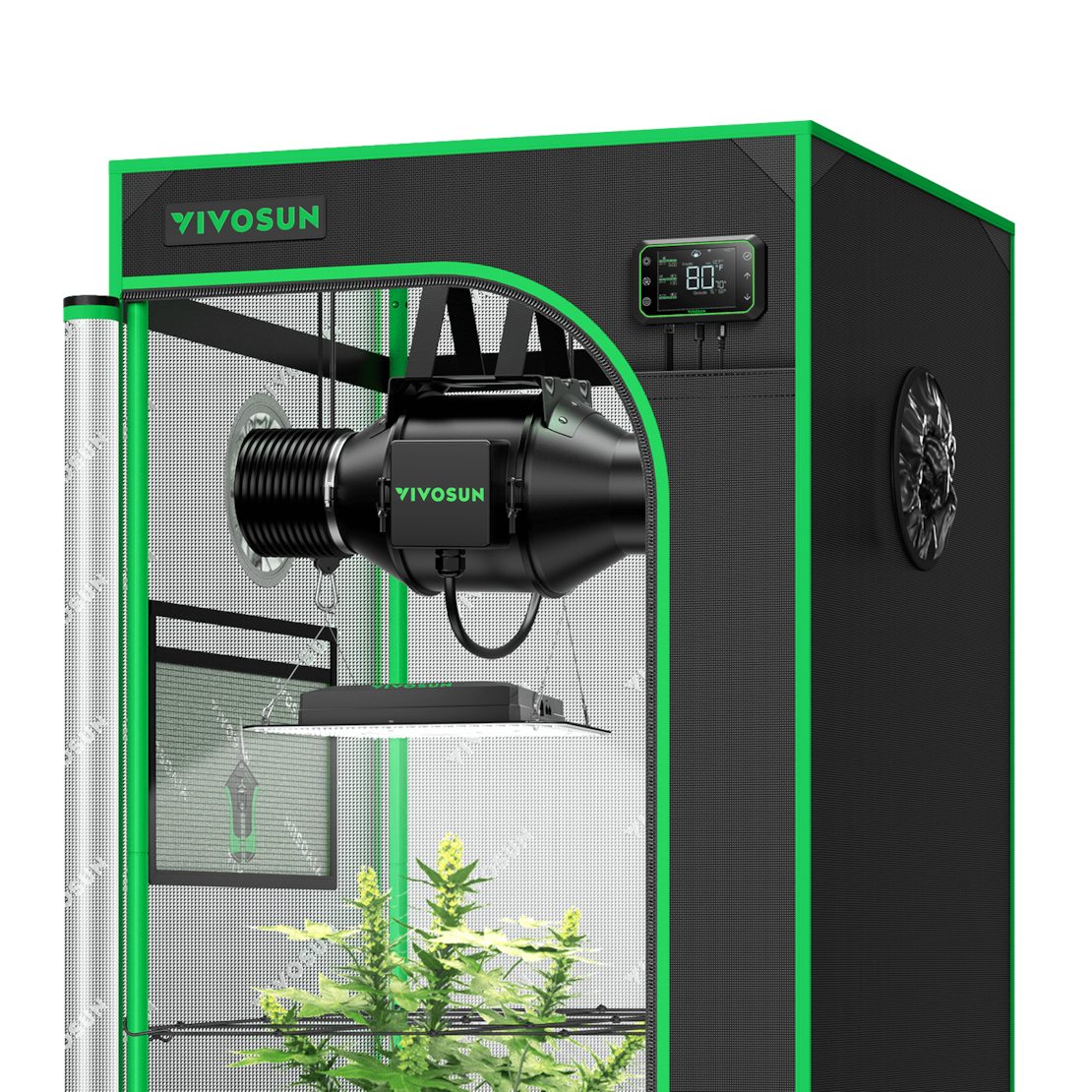 VIVOSUN Gewächshaus VIVOSUN Smart Growbox Komplettset, BxTxH: 60 x 60 x 120 günstig online kaufen