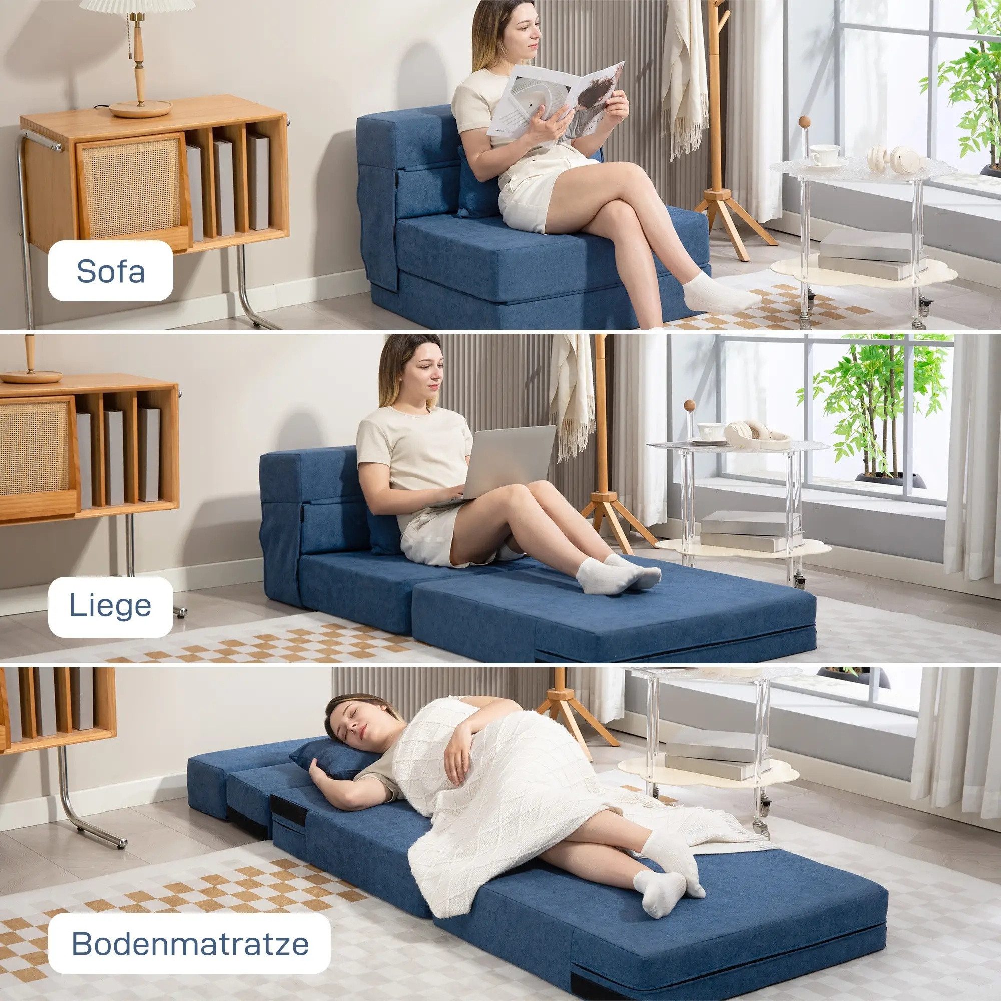 BlingBin Schlafsofa 3 in 1 klappbares günstig online kaufen