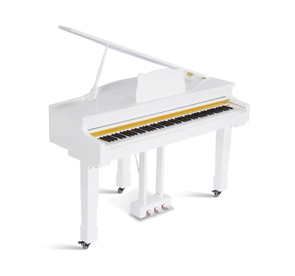 Xlmoebel Flügel Klavier XLMOEBEL Digitalpiano in Weiß mit Hochglanz-Oberfläche (1-St), Made in Europa