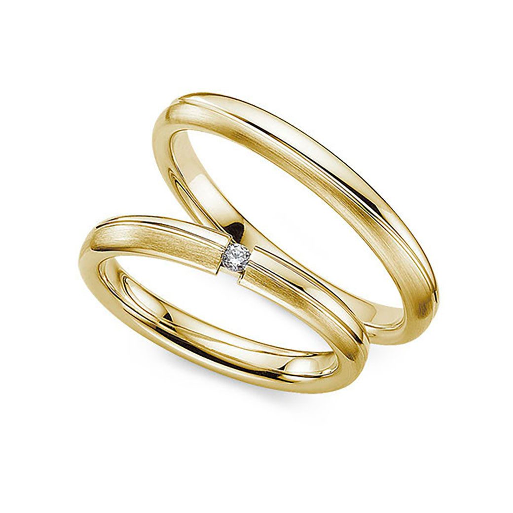 Phönix Trauring Schmuck Geschenk Partnerring Ehering Goldring, Made in Germany - wahlweise mit oder ohne Brillant