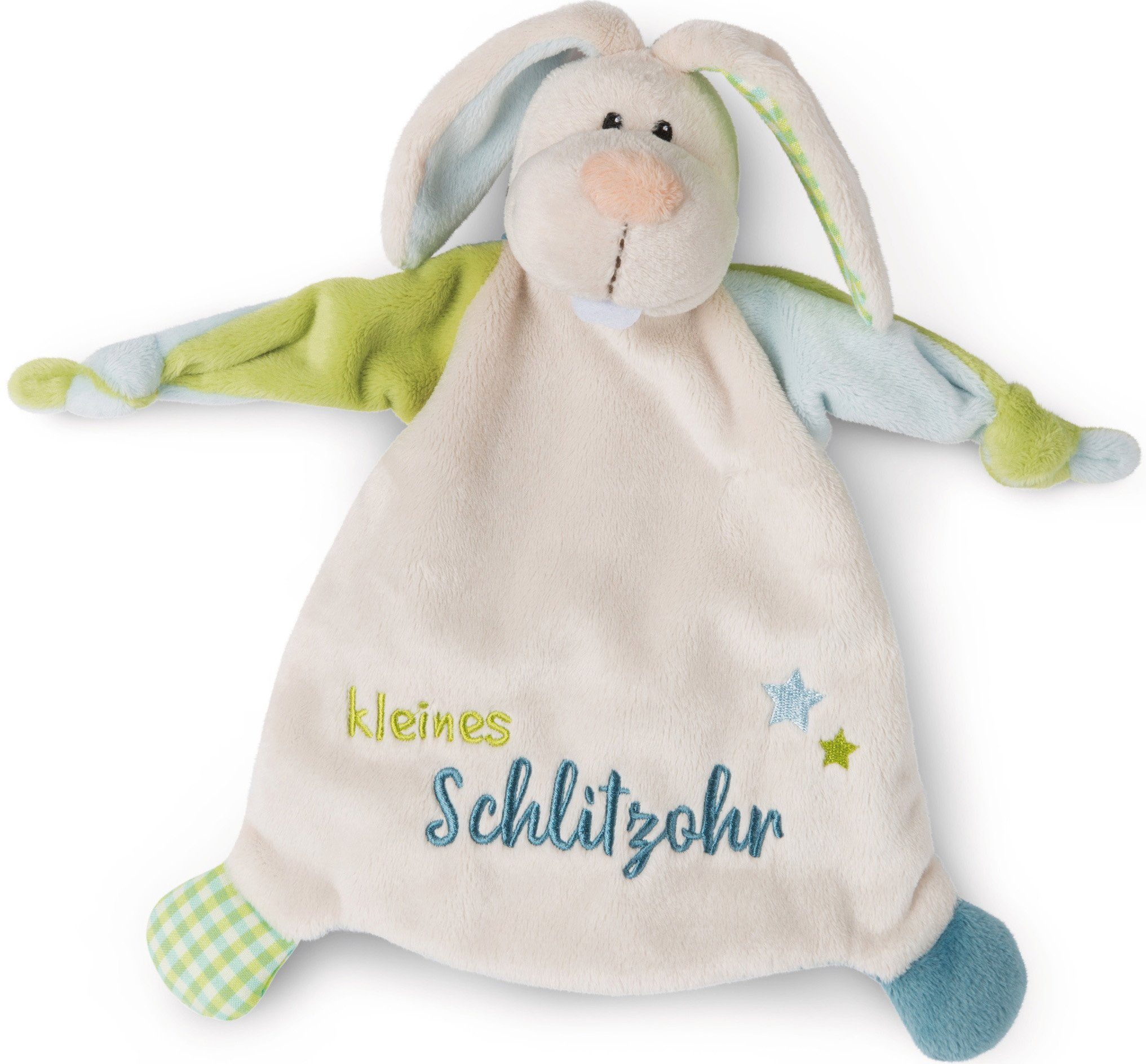 Nici Schmusetuch My First NICI Kollektion, Hase, Kleines Schlitzohr, mit aufgestickten Augen