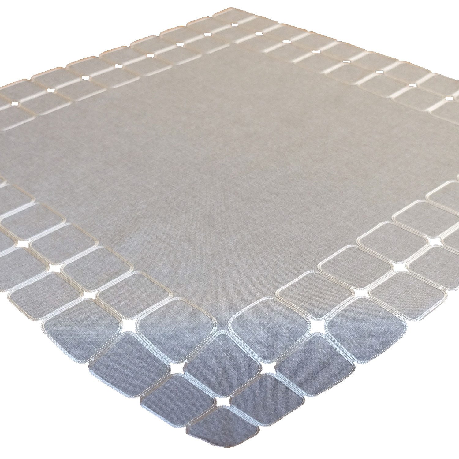 texpot Tischdecke Tischläufer Stickerei Quadrate modern günstig online kaufen