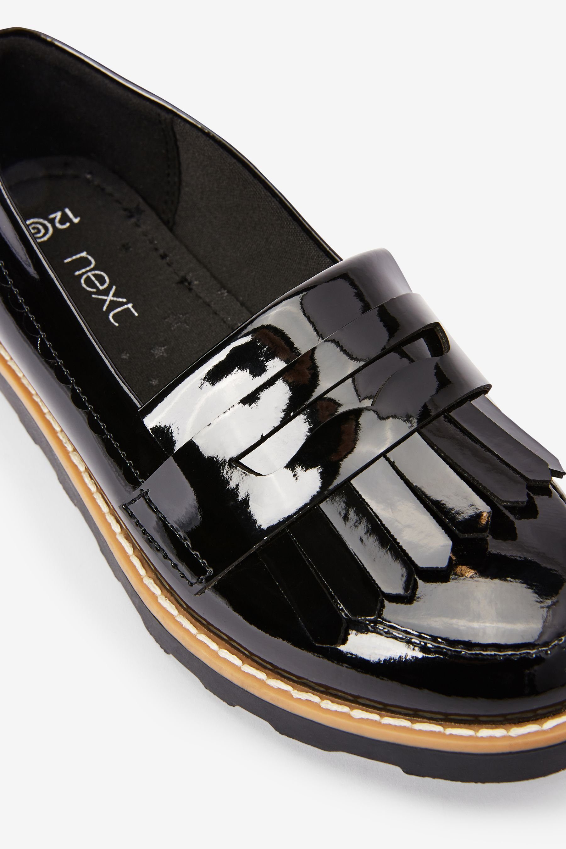 Next Loafer für die Black Loafer Quaste Schule Patent mit (1-tlg)