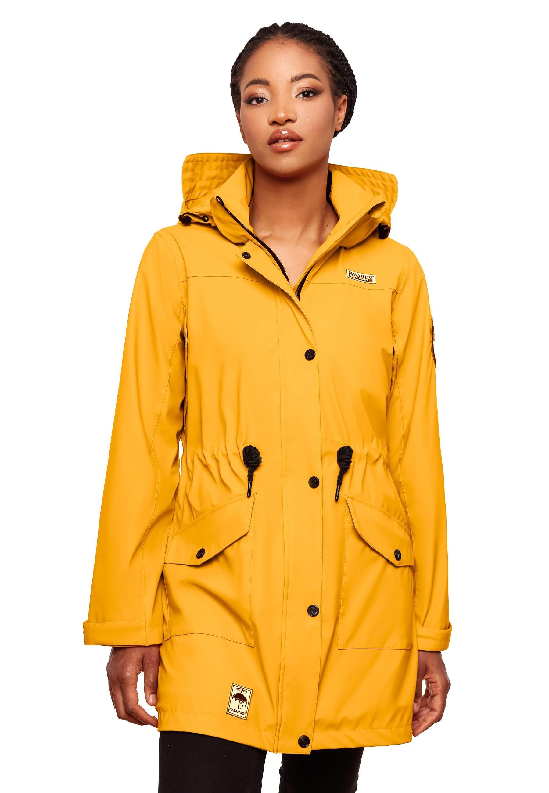 Navahoo Outdoorjacke Deike modischer Damen Outdoor Regenmantel