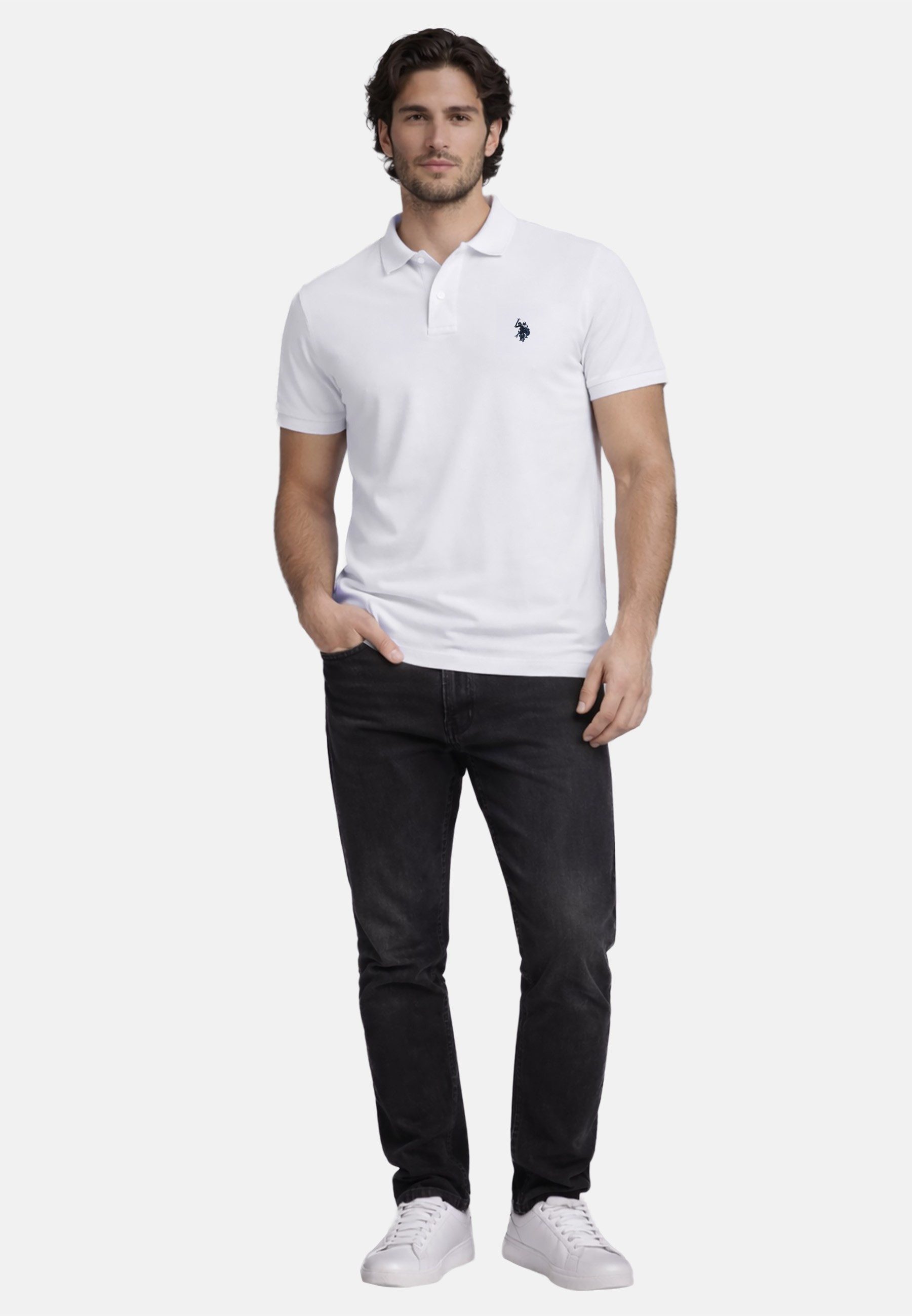 U.S. Polo Assn. Poloshirt USBrodyy – Herren Shirt aus Baumwolle mit Logo-Stickerei 100 % Baumwolle mit klassischem Polokragen und geradem Schnitt