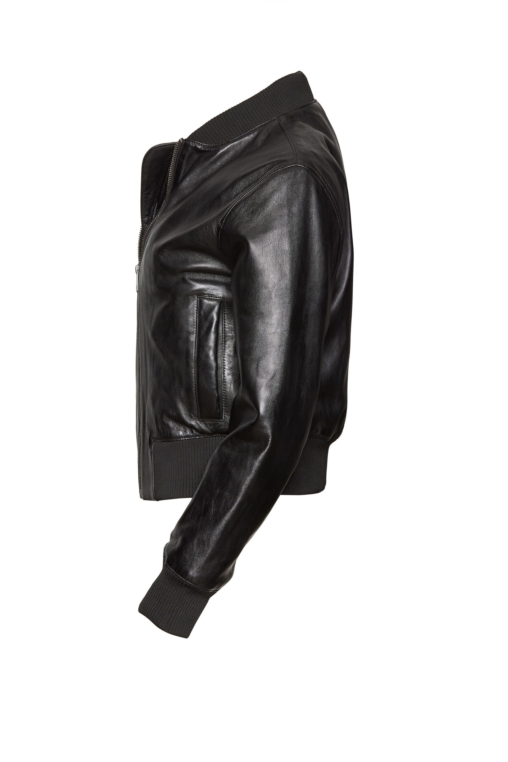 Apple of Eden Lederjacke (1-St) mit elastischem Bund & Eingrifftaschen