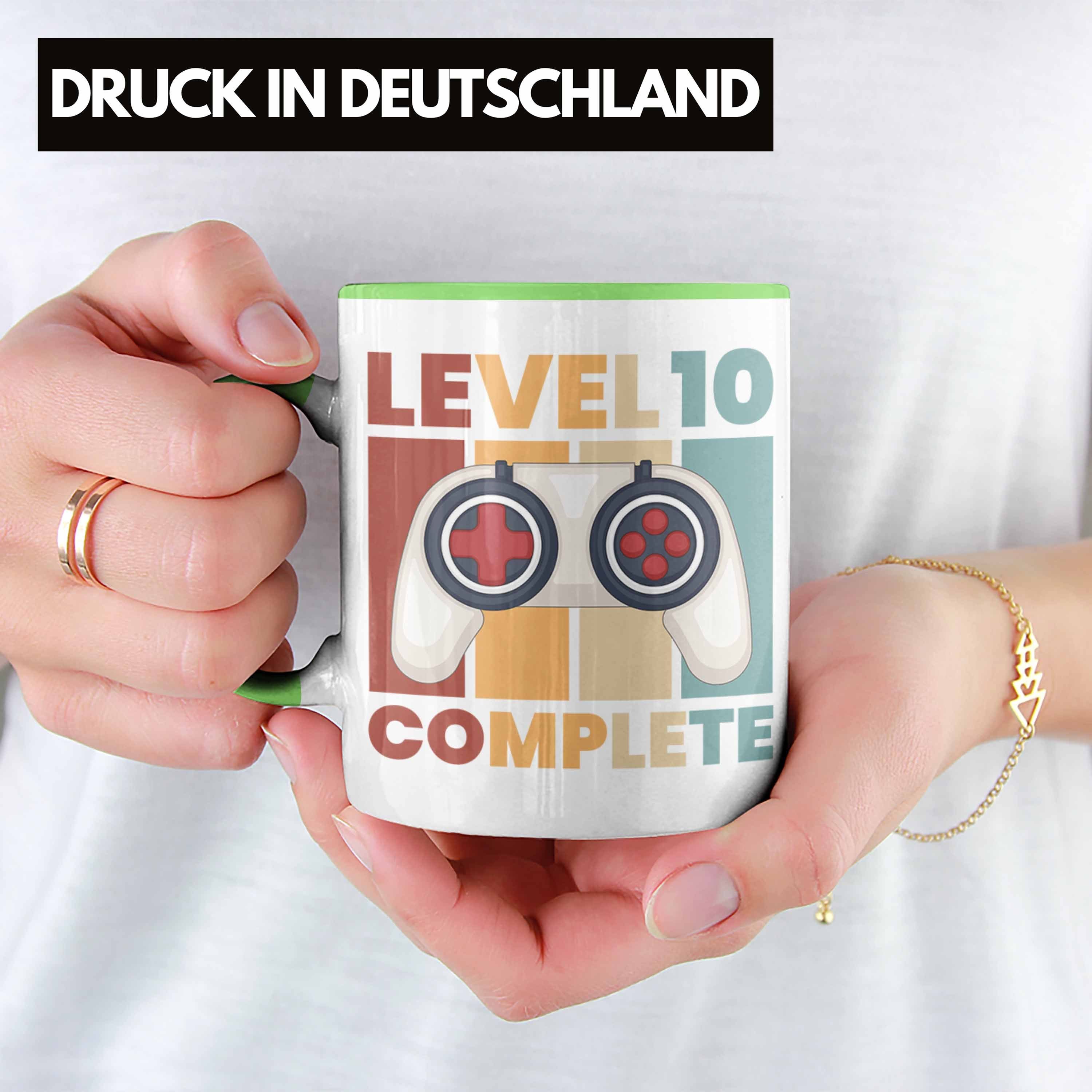 Tasse - Geburtstag Zocker Geschenk Trendation Geburtstagsgeschenk 10. Jungen Jungs Tasse Gamer Idee Jahre 10 Alt Grün Trendation