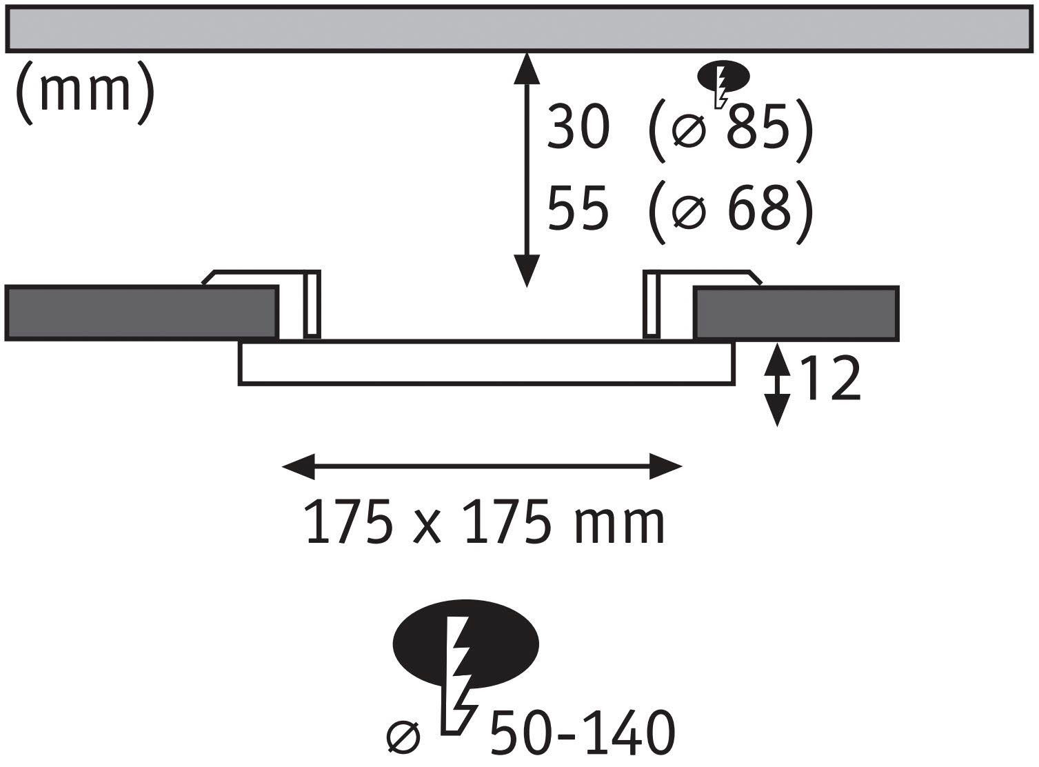 LED 3-Stufen-dimmbar mehrere LED Areo, Warmweiß, Einbauleuchte fest integriert, LED-Modul, Paulmann Helligkeitsstufen,