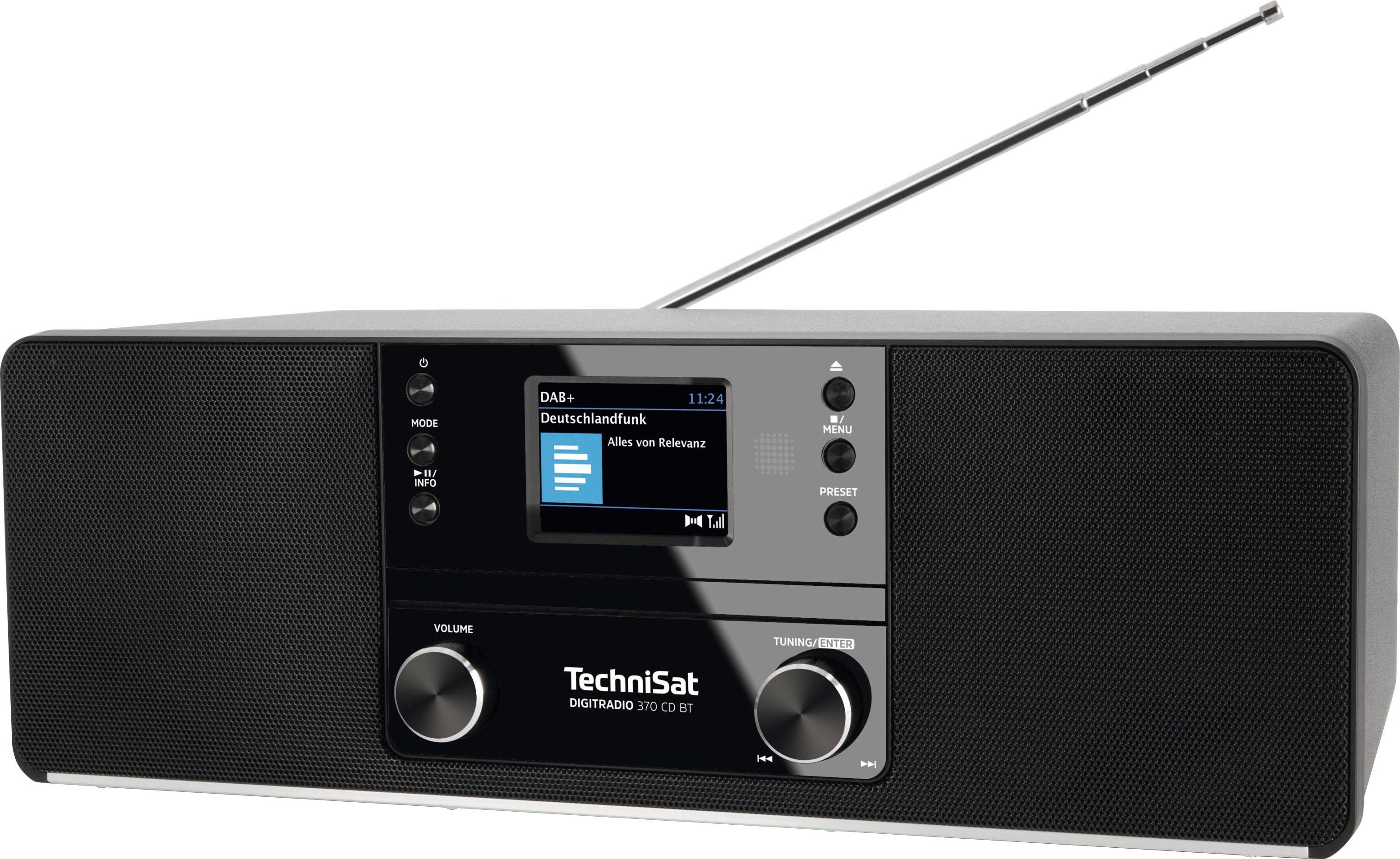BT RDS, schwarz (DAB) TechniSat (DAB), (Digitalradio 10 DIGITRADIO CD W) 370 Digitalradio UKW mit