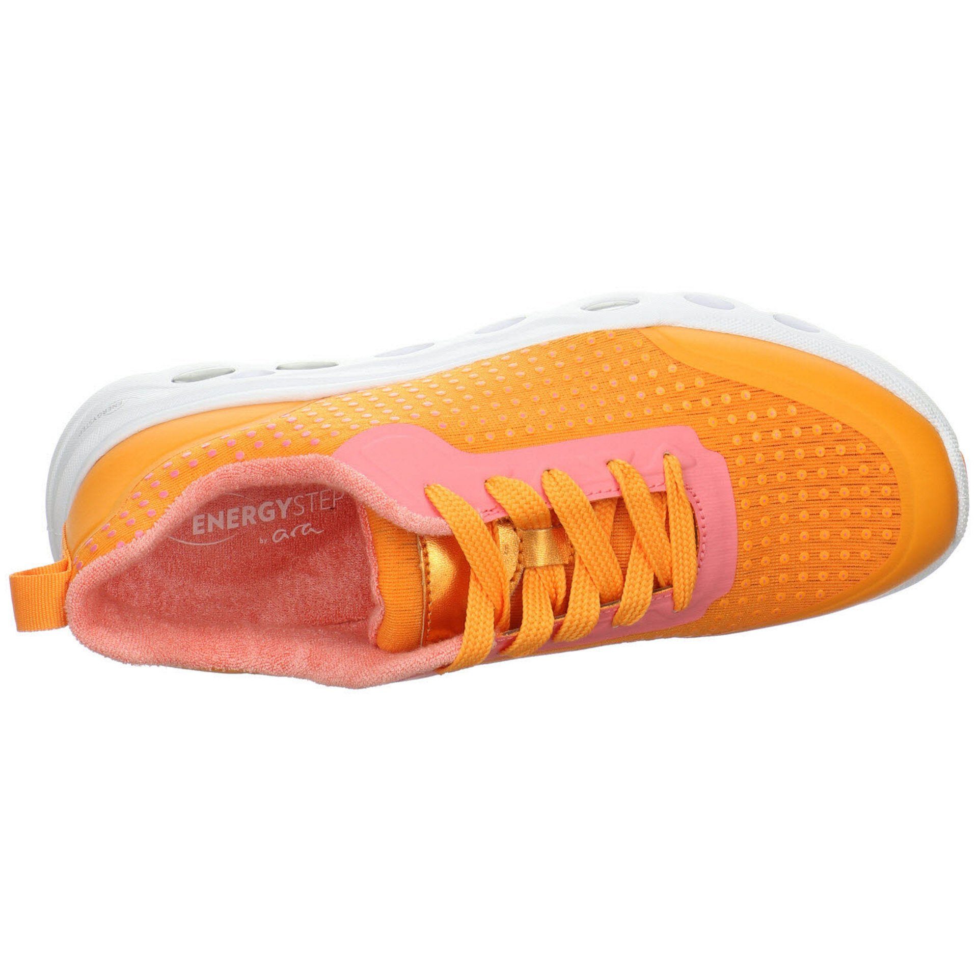 Ara Damen Sneaker Schuhe Malibu Schnürschuh Sneaker orange Synthetikkombination
