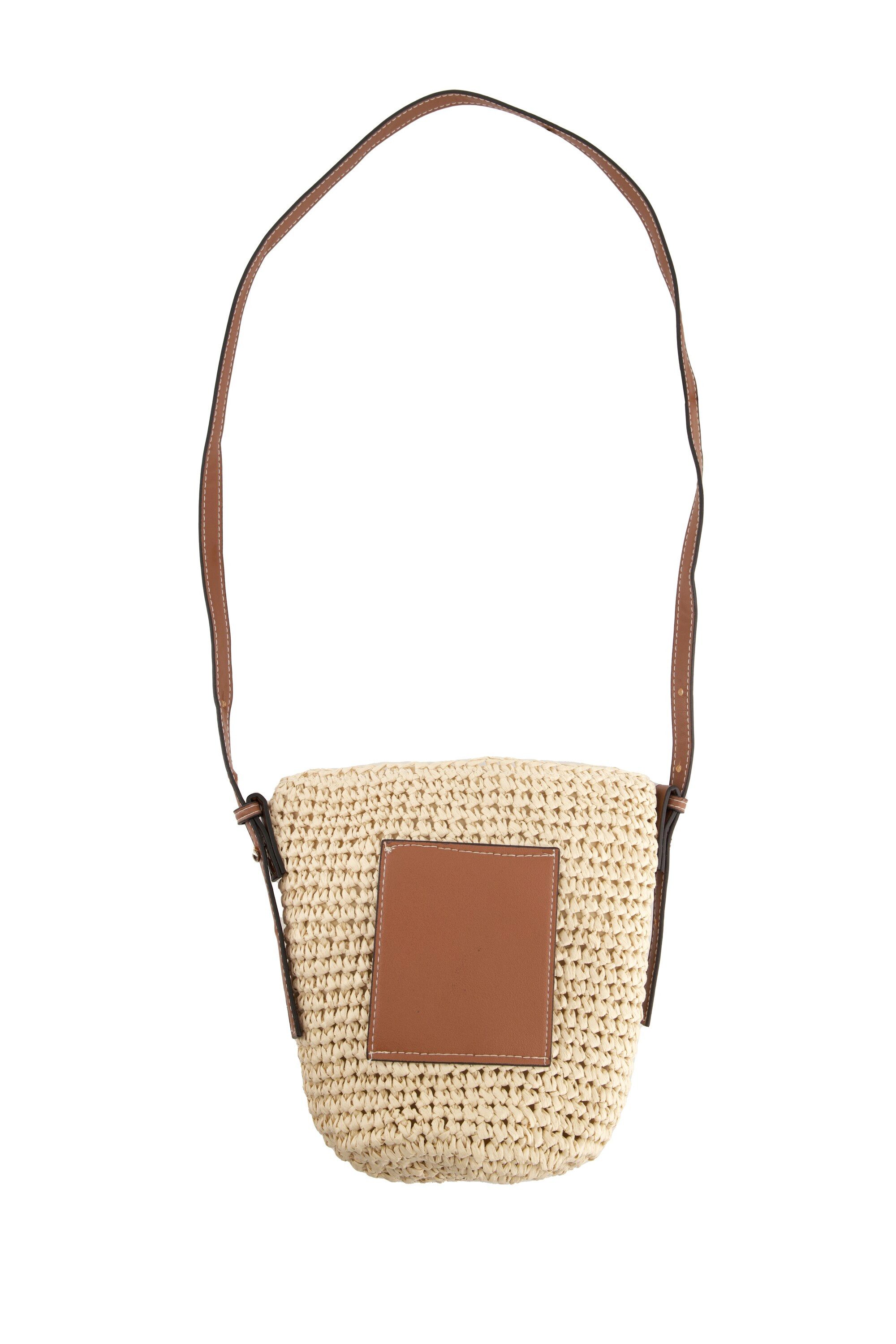 Ulla Popken Handtasche Tasche geflochtenes Papierstroh Riemen verstellbar günstig online kaufen