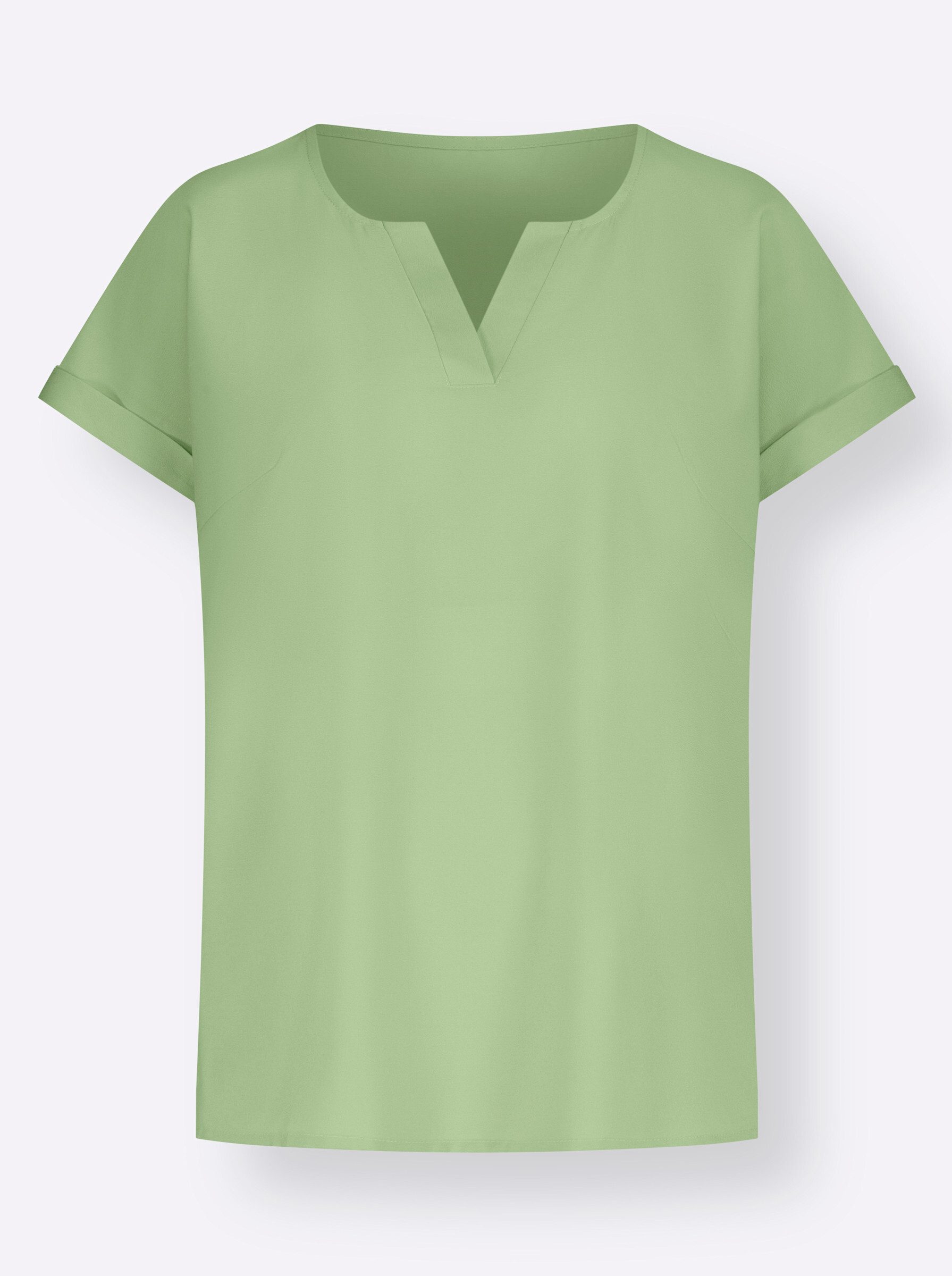 Klassische Bluse Schlupfbluse Kurzarm