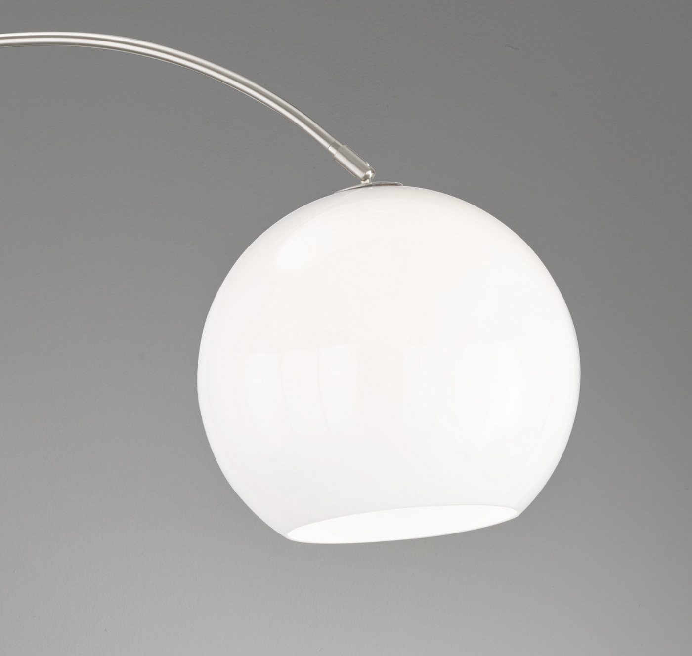 FHL easy! Stehlampe »Arcus«, nickelfarben - Acrylglas - weiß-HomeTrends