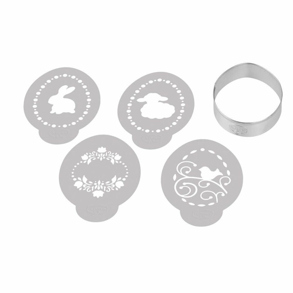 Dr. Oetker Küchenhelfer Ausstechform Golden Easter Osterei 5-tlg., Weißblech