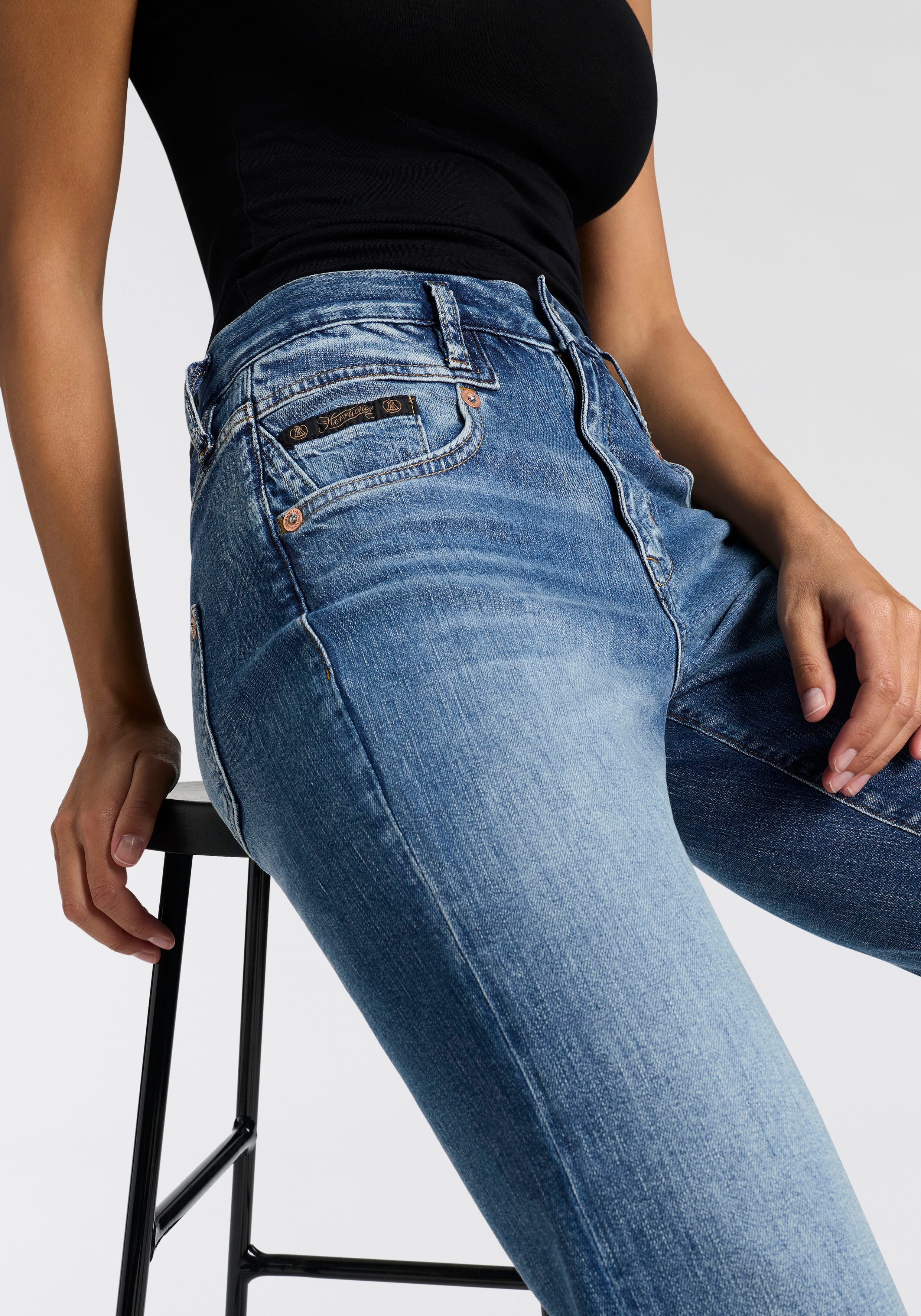 Herrlicher Straight-Jeans Breezy Cropped Denim in 7/8-Länge, High Waist – Bild 3 von 5