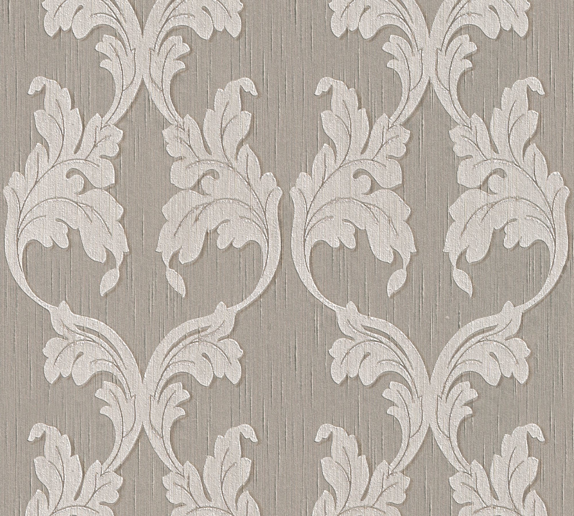 Création floral, Barock, Barock Architects Tapete grau/beige Tessuto, Textiltapete A.S. Paper samtig,