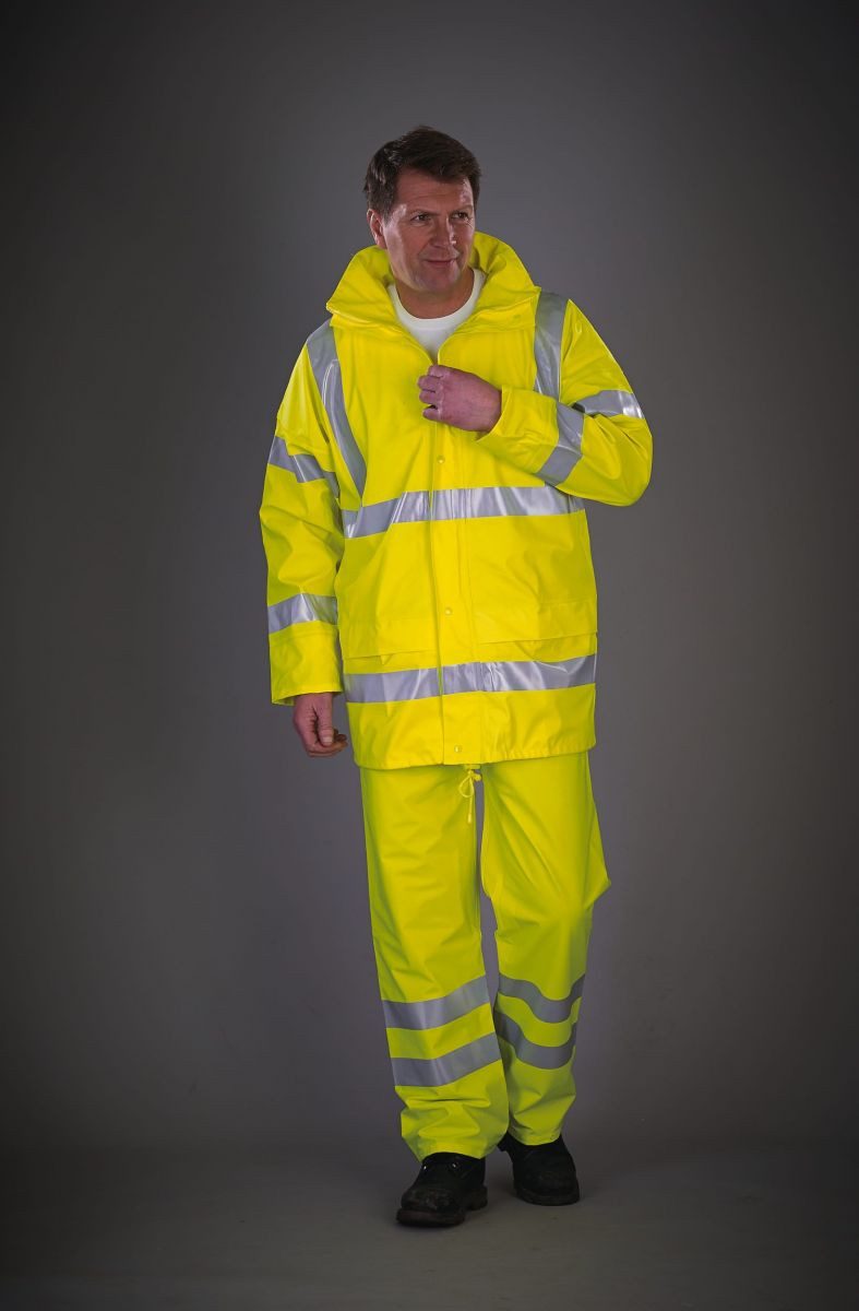 YOKO Arbeitsjacke Hi-Vis Soft Flex Breathable Rain Jacket S bis 3XL