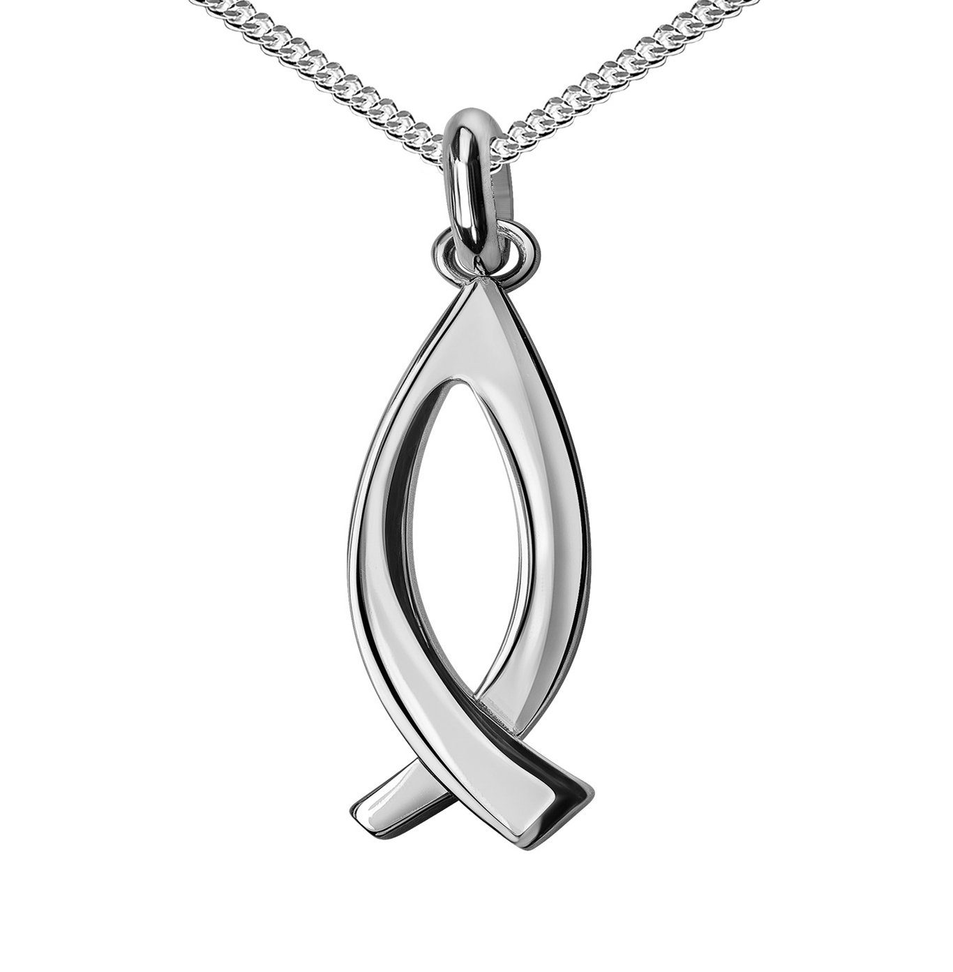 Kette mit Anhänger Fisch Anhänger Silber