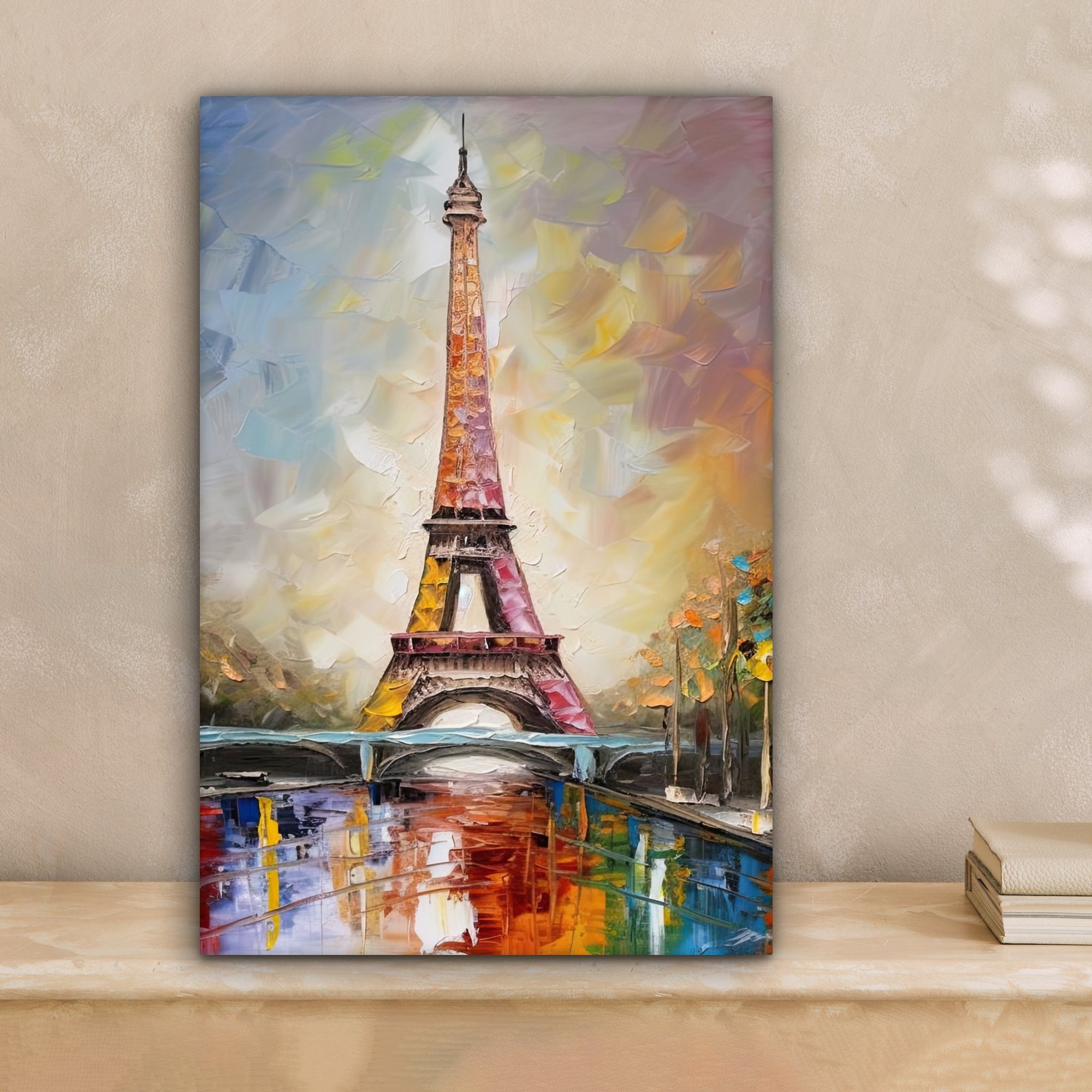 OneMillionCanvasses® Leinwandbild Eiffelturm - Ölfarbenoptik - Paris, Fotod günstig online kaufen
