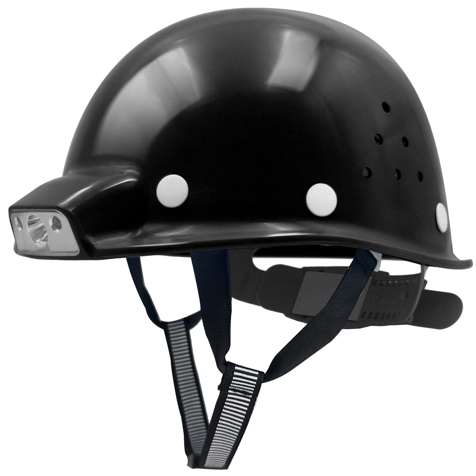 Mustbau Schutzhelm, ABS Bauhelm Arbeitshelm USB-Licht,53-62cm