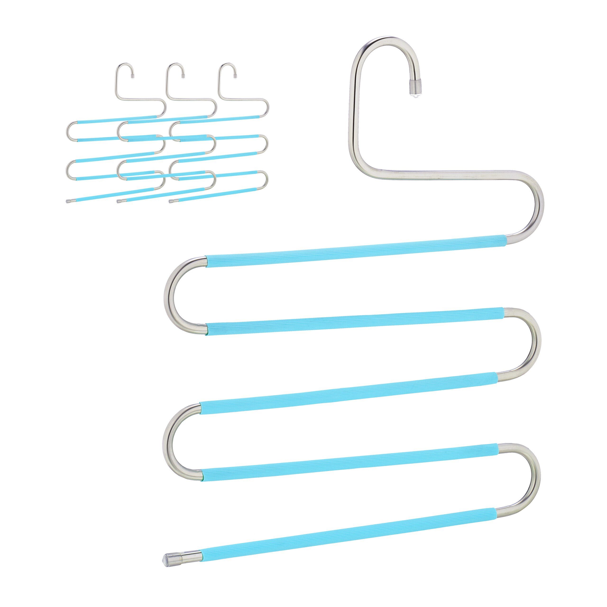 relaxdays Mehrfach-Kleiderbügel Mehrfach Hosenbügel im 4er Set günstig online kaufen