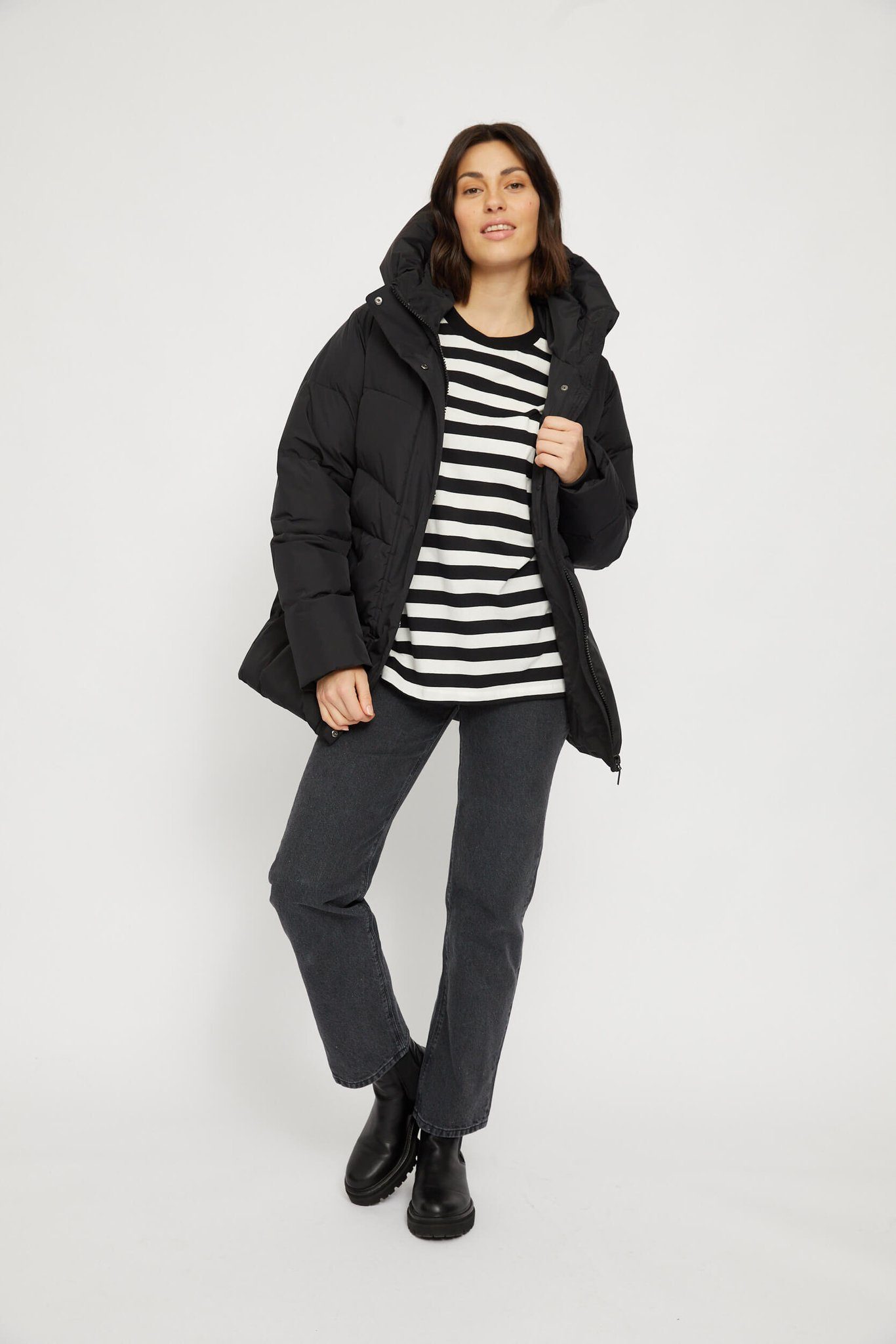 MAZINE Winterjacke WANDA COAT Schwarz Vegane Damen Winterjacke