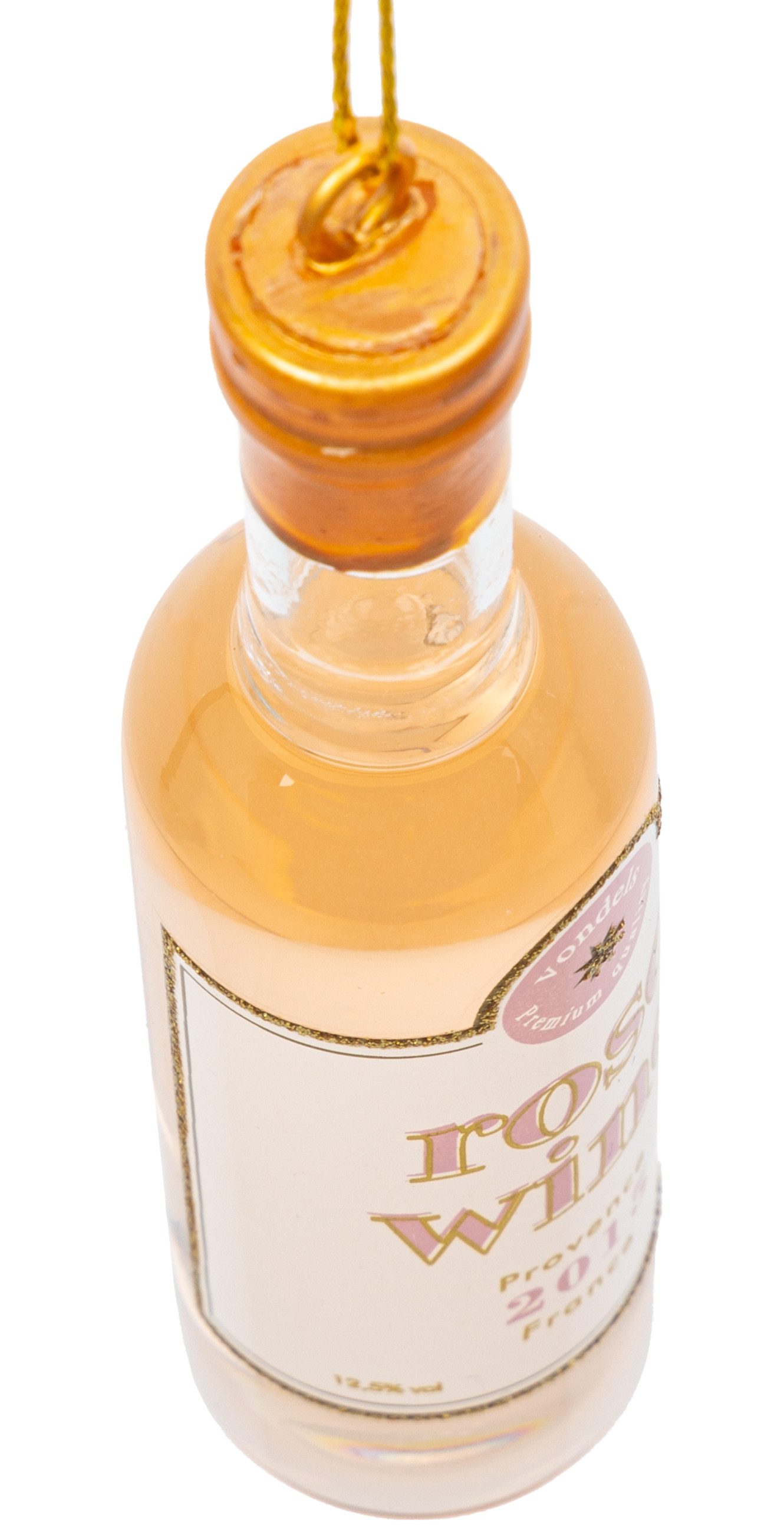 SIKORA Christbaumschmuck Roséwein Flasche besondere Weihnachtskugel Glas An günstig online kaufen