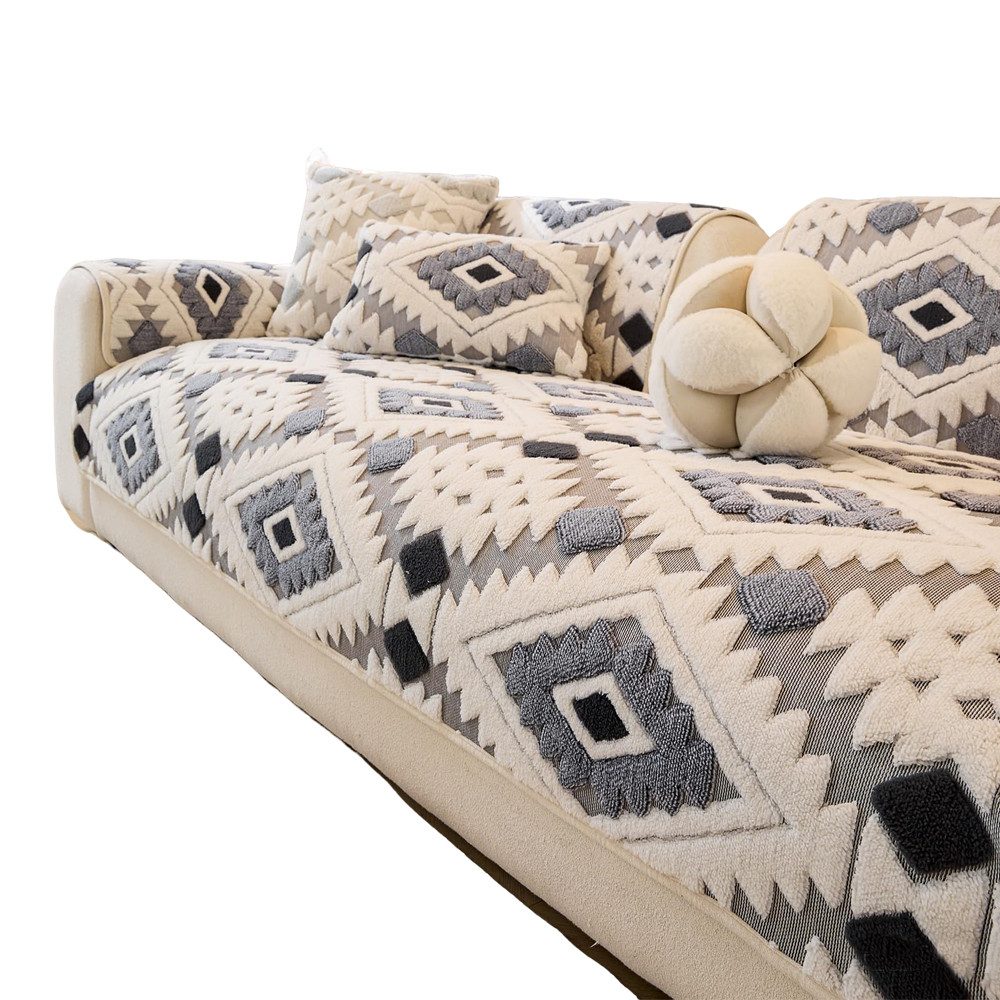 Agger Sofaschoner Weicher Plüsch Sofa Überzug & Sofabezug, Waschbarer Couch, Überzug für Hunde, Rutschfester Haustier Sofa Überwurf
