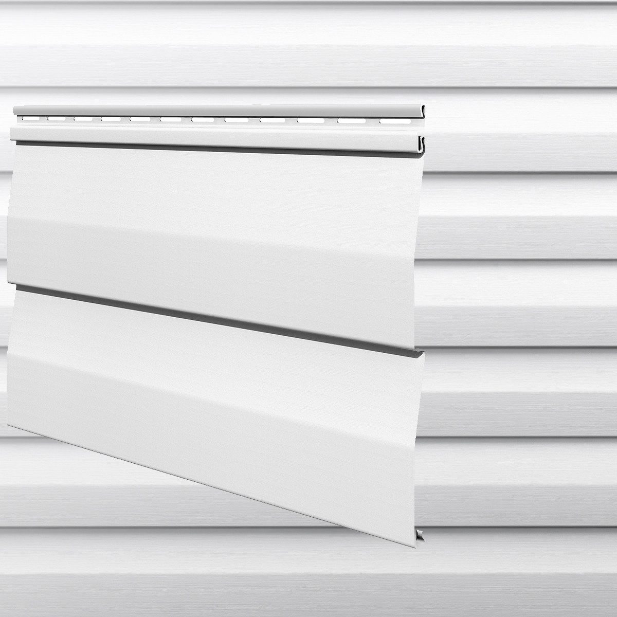 Vox Verkleidungspaneel Canadian Siding Stülpprofil 2-Brett Optik 3,85 m Stück 0,9625qm weiss, BxL: 28,50x385,00 cm, 1,10 qm, (Stückweise 1 Paneel, 1,10 qm) Geringer Wartungsaufwand, pflegeleicht, abwaschbar, Leichtgewicht