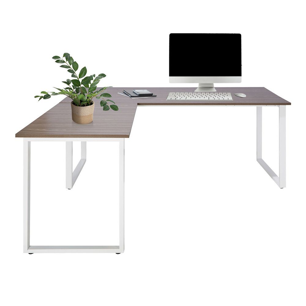 WORKSPACE OFFICE Eckschreibtisch I, hjh Eckschreibtisch Schreibtisch Grau/Weiß XL